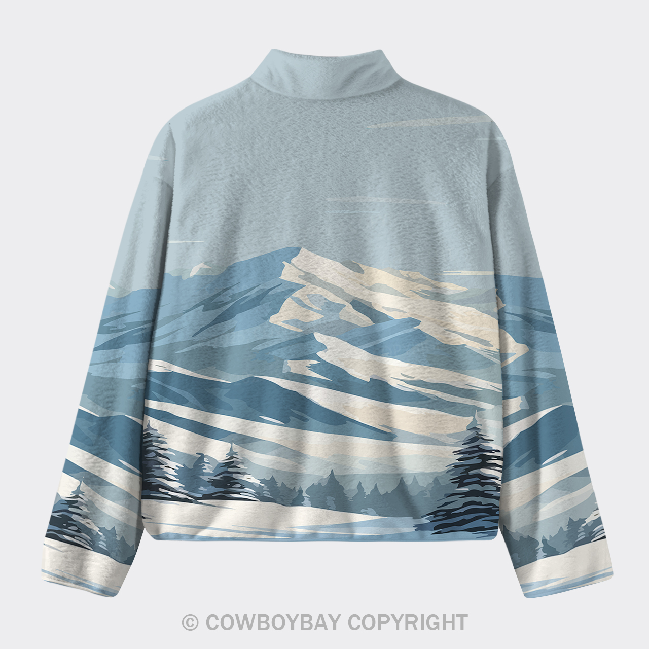 Cold Snow Mountain Design Fleece Jacket