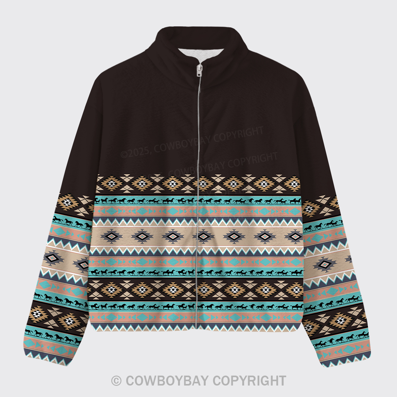 Aztec Pattern Design Fleece Jacket_1