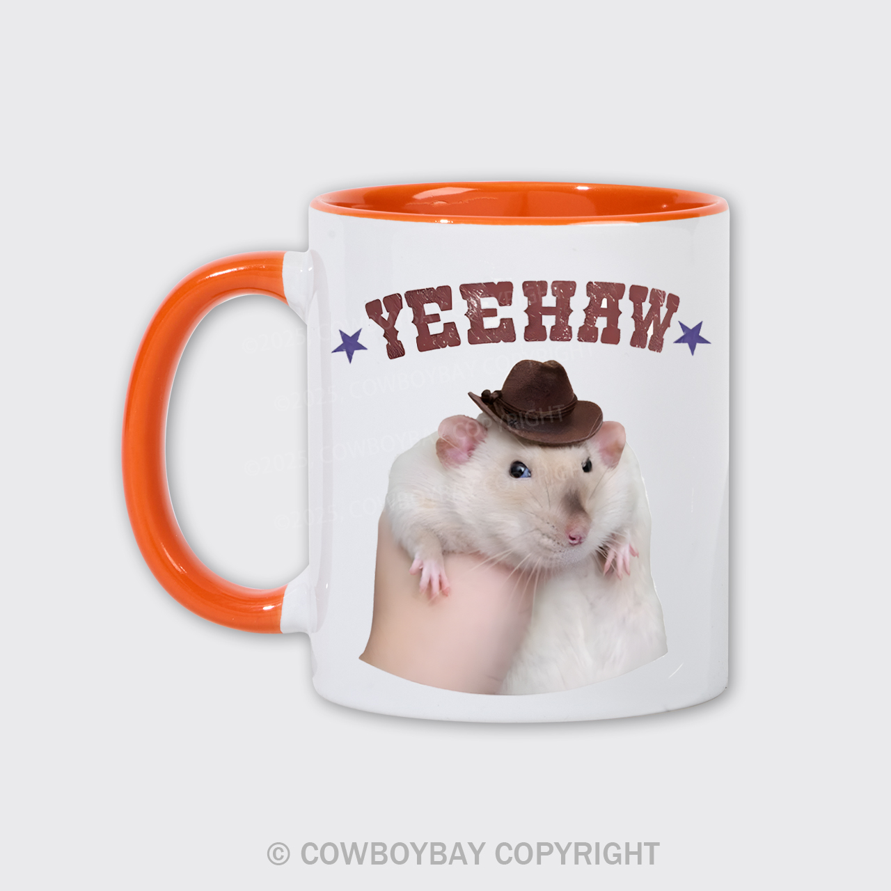 Yeehaw Cowboy Rat Mug