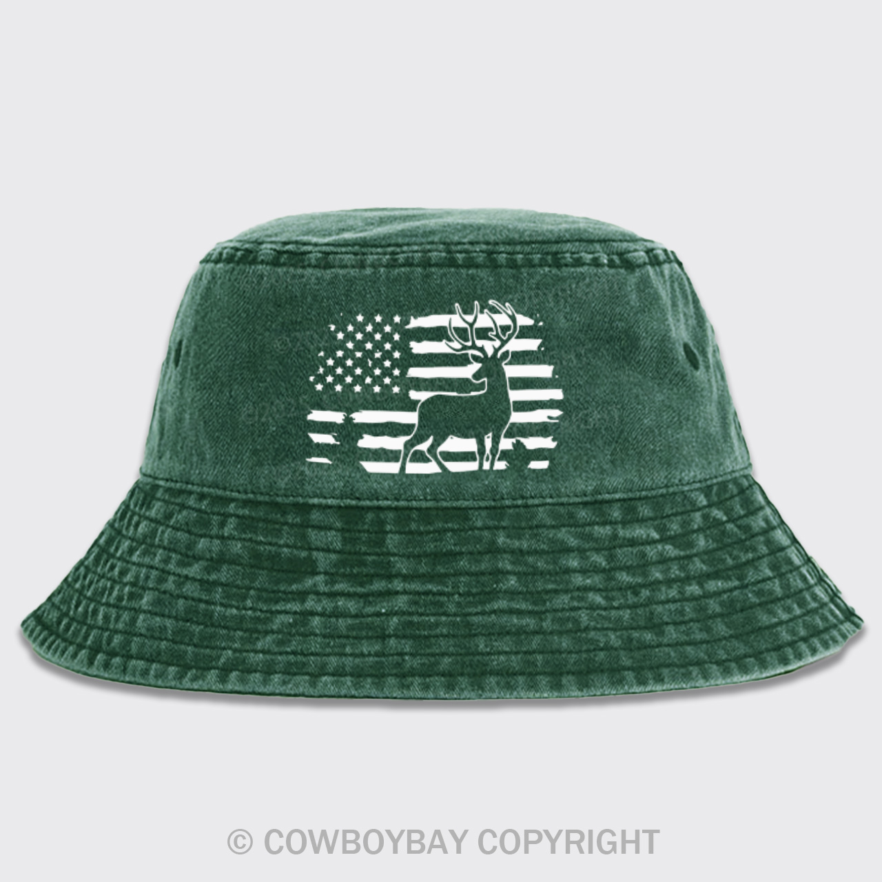 USA Flag Deer Bucket Hat