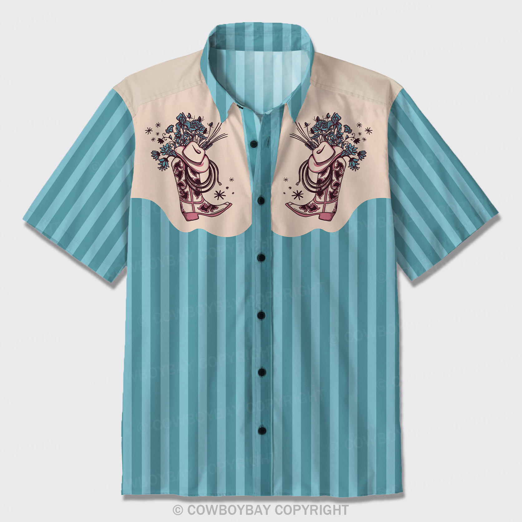 Cowboy Boots Button Up Shirts