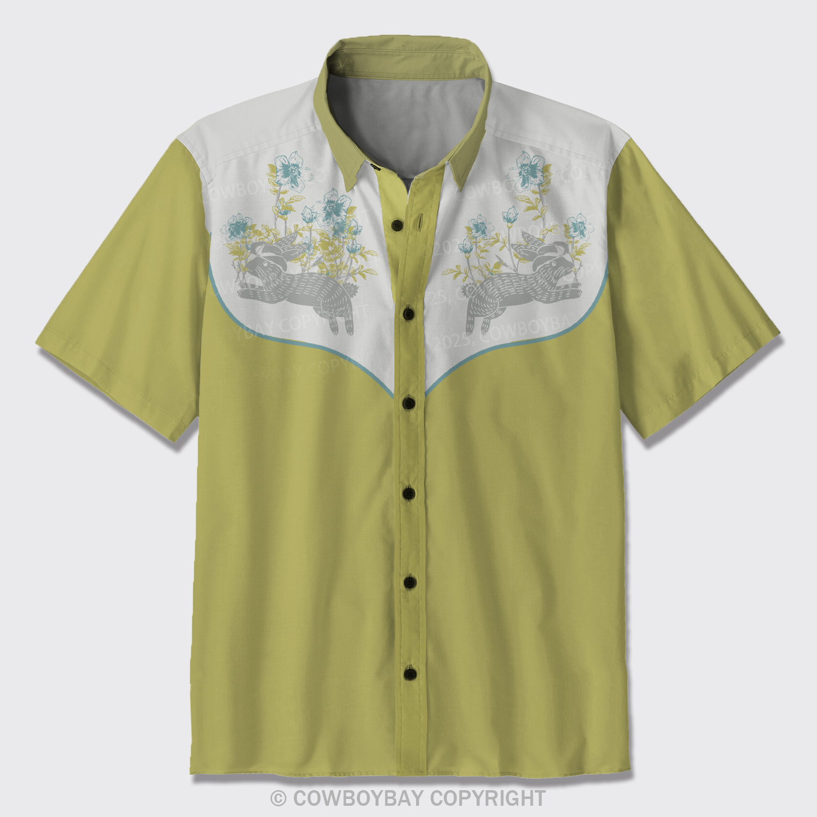 Easter Dandelion Sheep Button Up Shirts