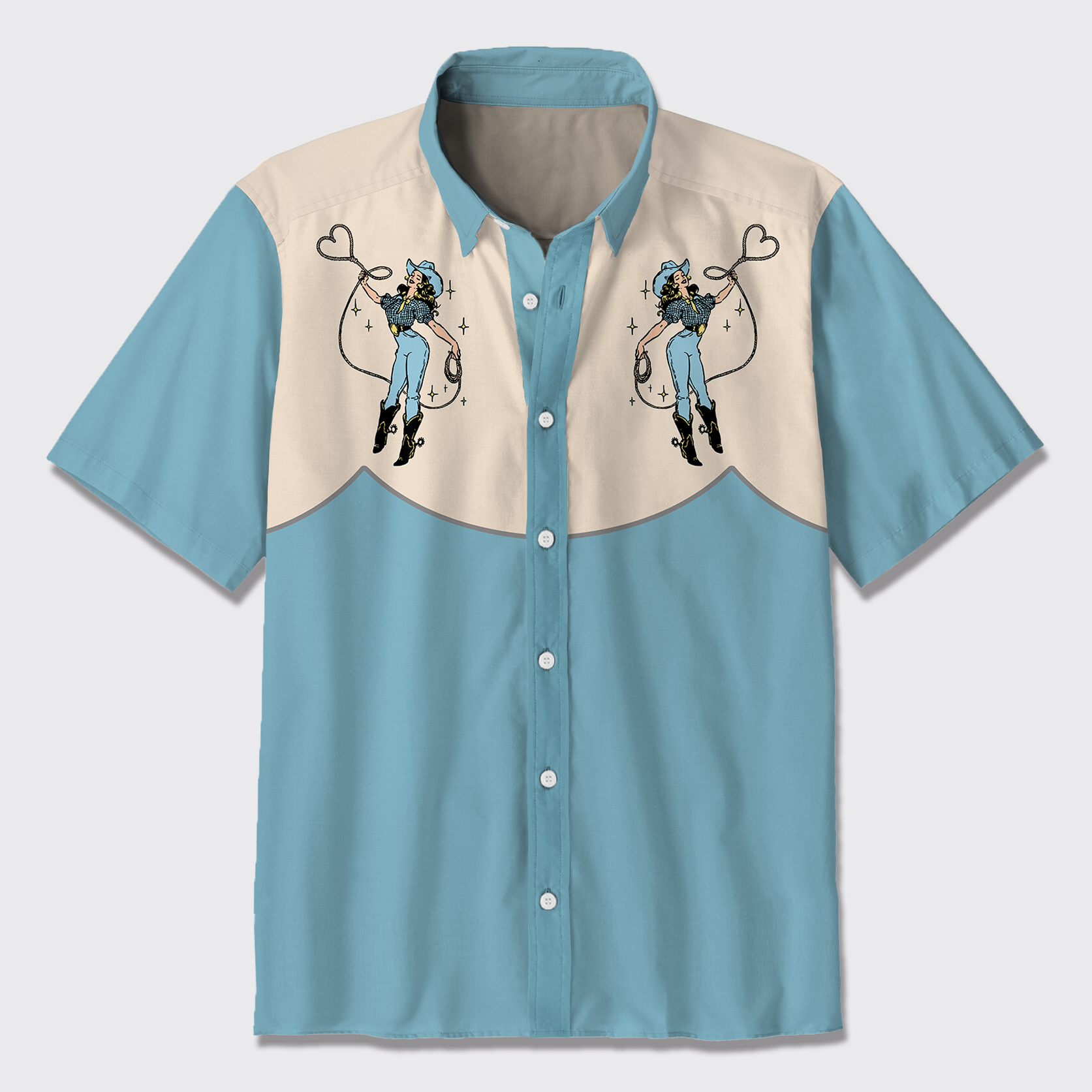 The Cowgirl Won't Let You Go Button Up Shirts