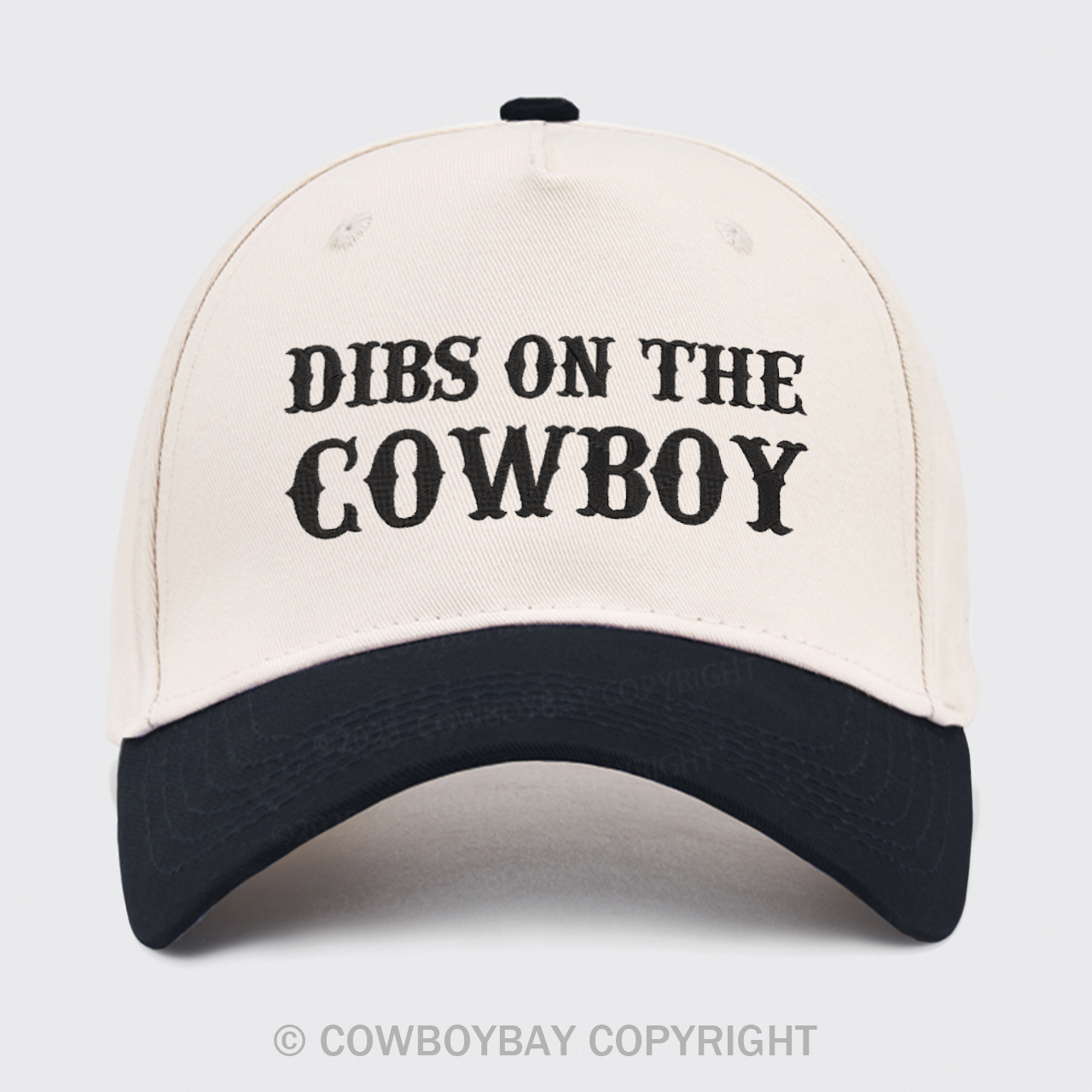 Dibs On The Cowboy Embroidered Trucker Hat