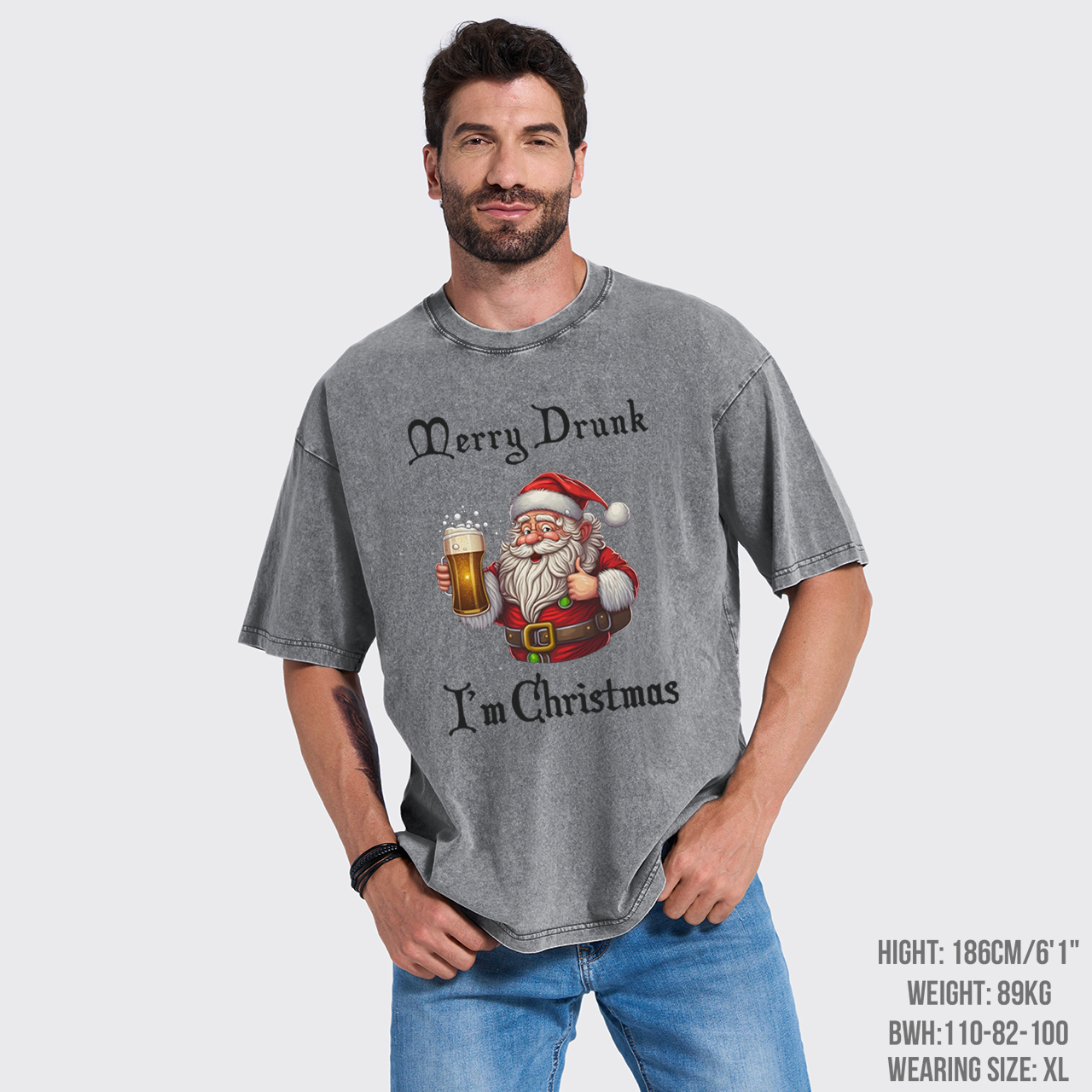 Merry Drunk I'm Christmas Garment-dye Tees
