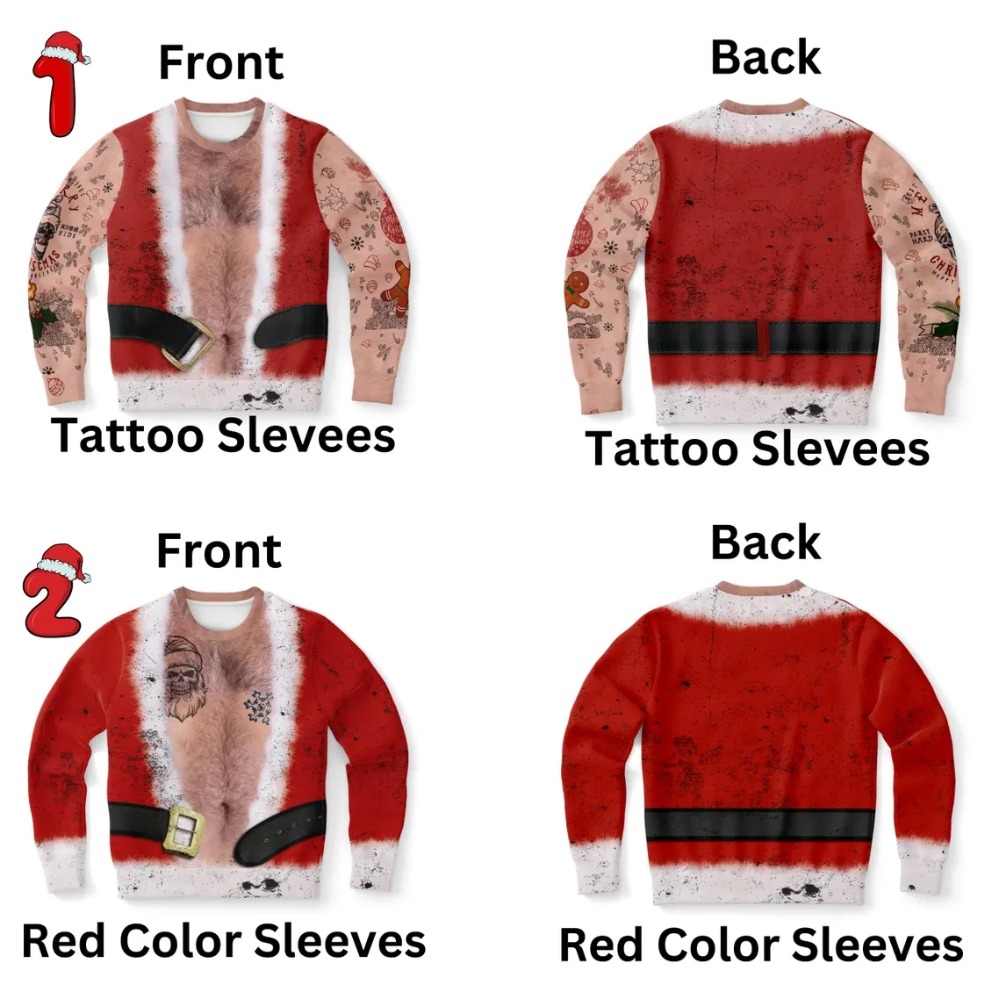 Bad Santa Gag Christmas Ugly Knit Sweatshirt