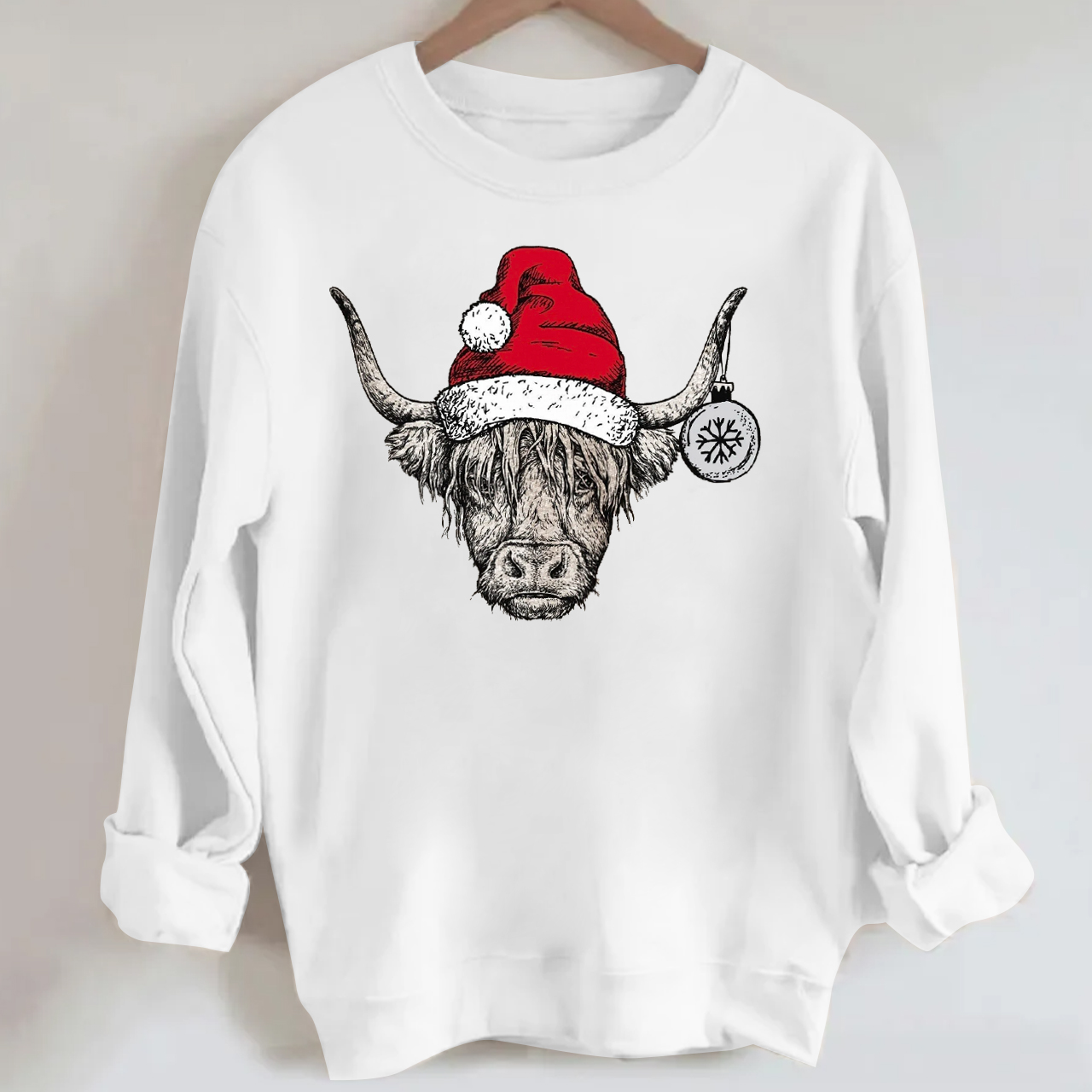 Christmas Highland Cow Sweatshirt