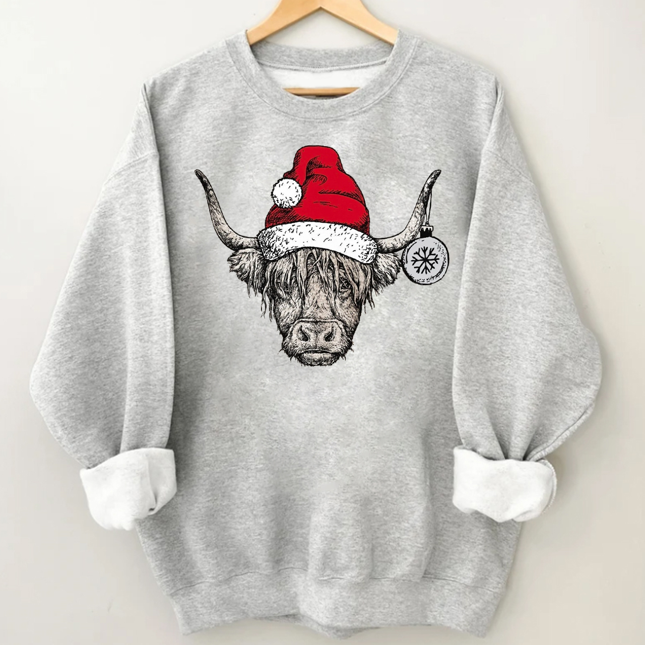 Christmas Highland Cow Sweatshirt