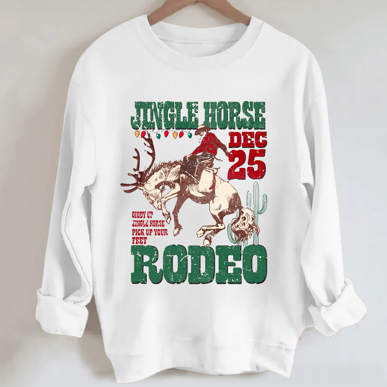 Jingle Cow Boy Christmas Highland Cow Sweatshirt