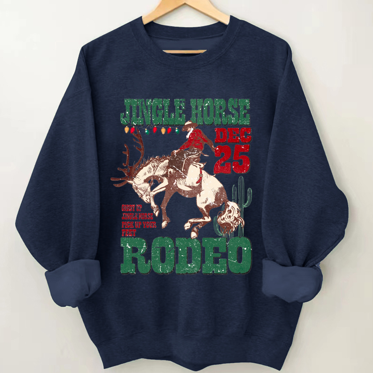 Jingle Cow Boy Christmas Highland Cow Sweatshirt