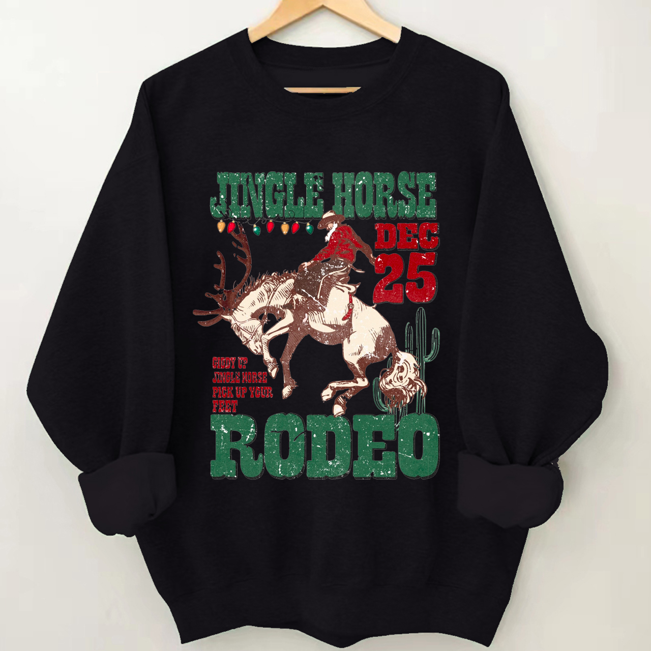 Jingle Cow Boy Christmas Highland Cow Sweatshirt