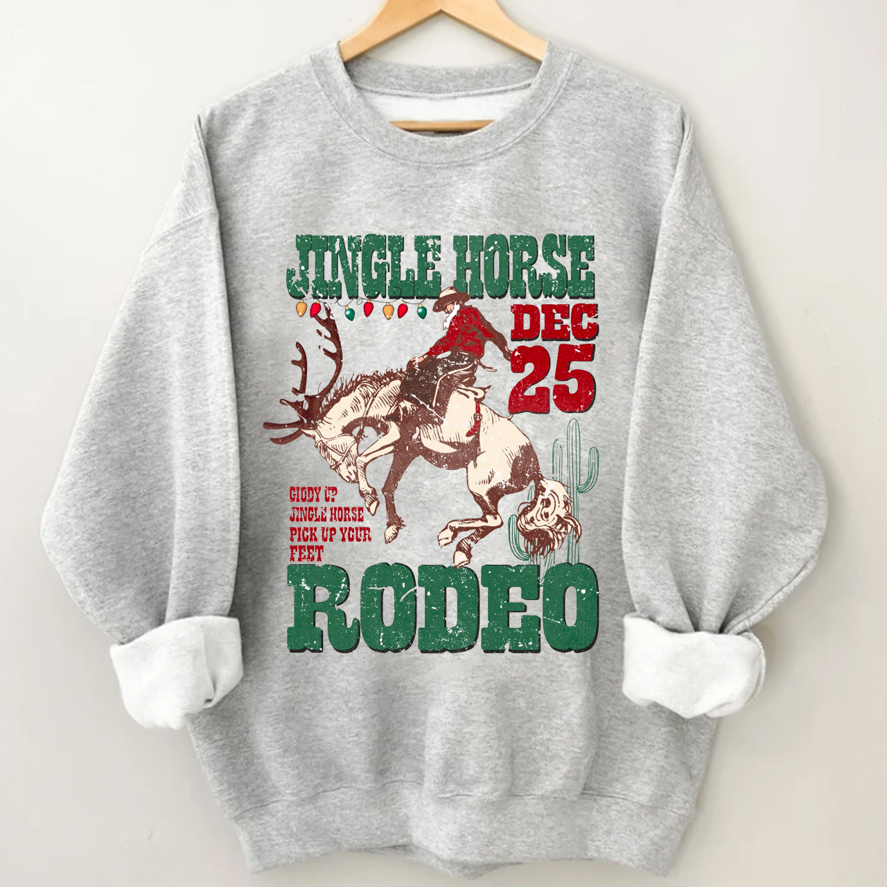 Jingle Cow Boy Christmas Highland Cow Sweatshirt