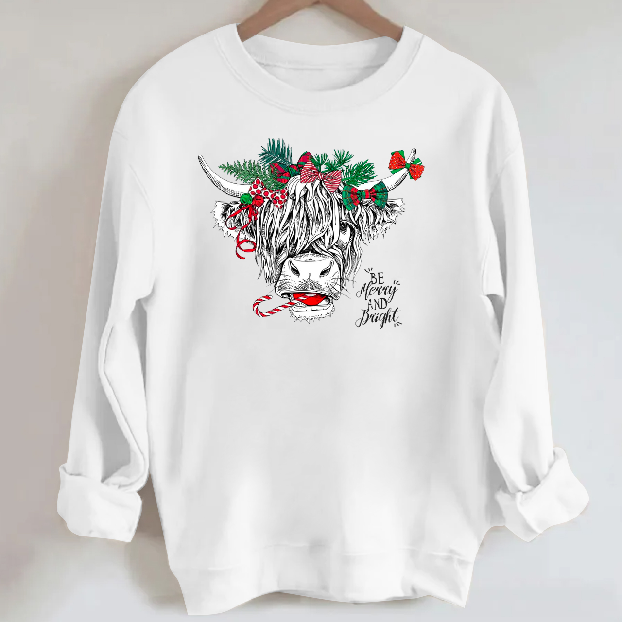 Highland Cow Farm Christmas Sweatshirt