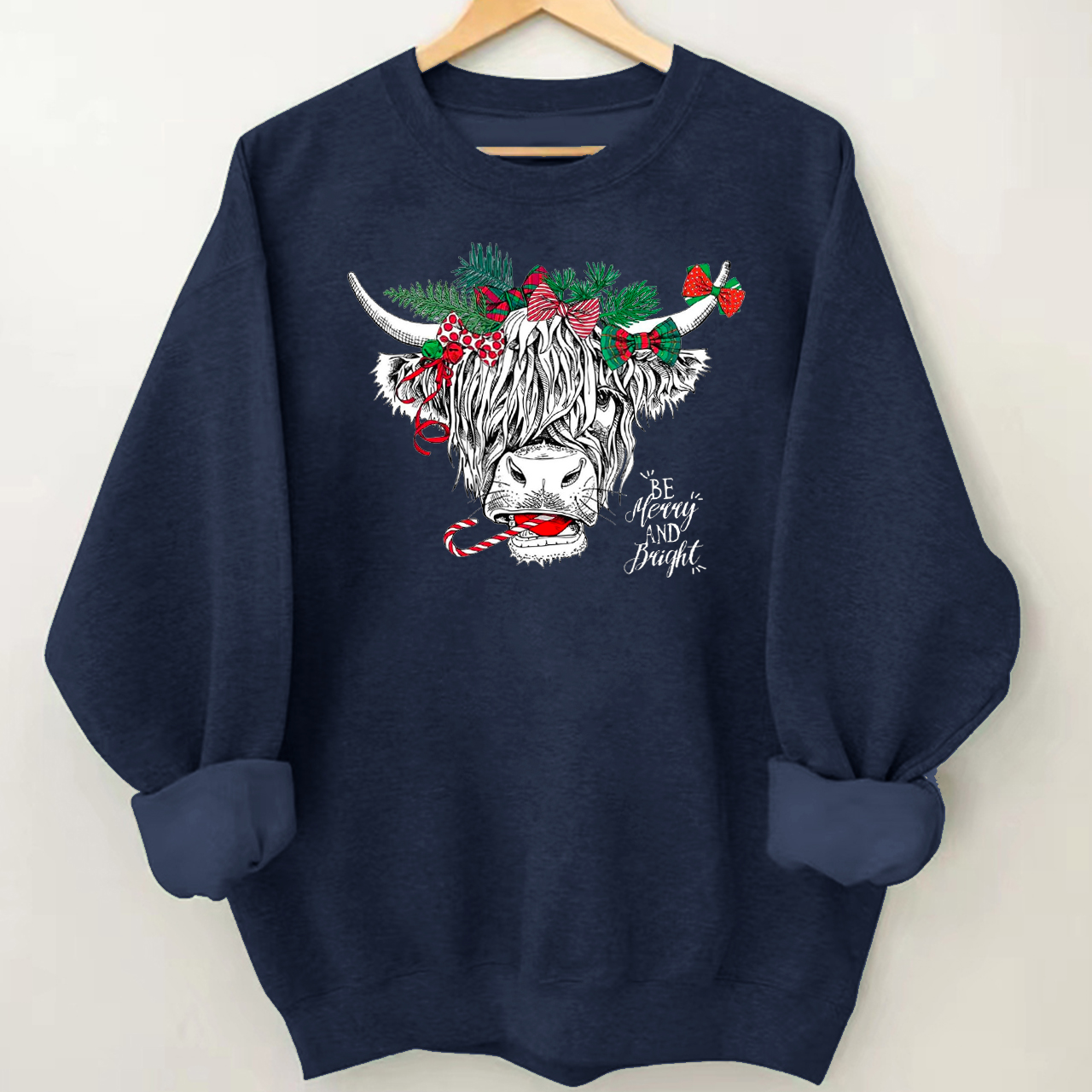 Highland Cow Farm Christmas Sweatshirt