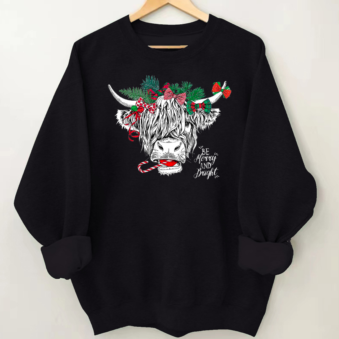 Highland Cow Farm Christmas Sweatshirt