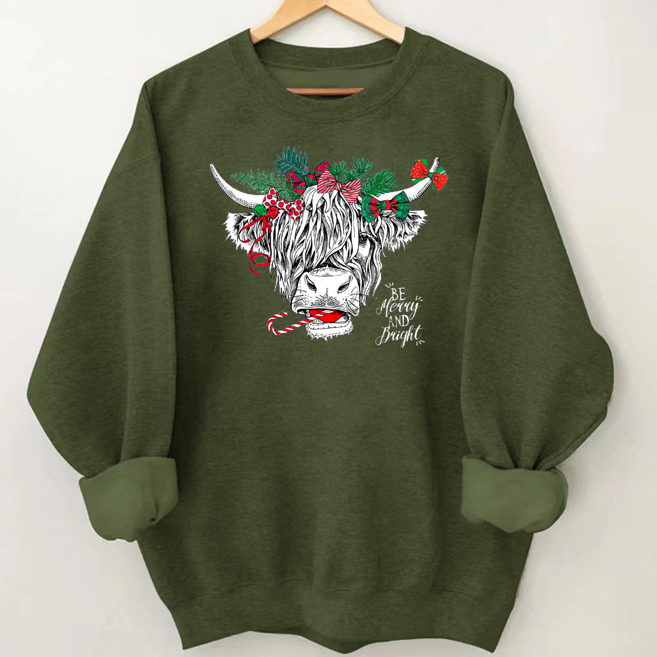 Highland Cow Farm Christmas Sweatshirt