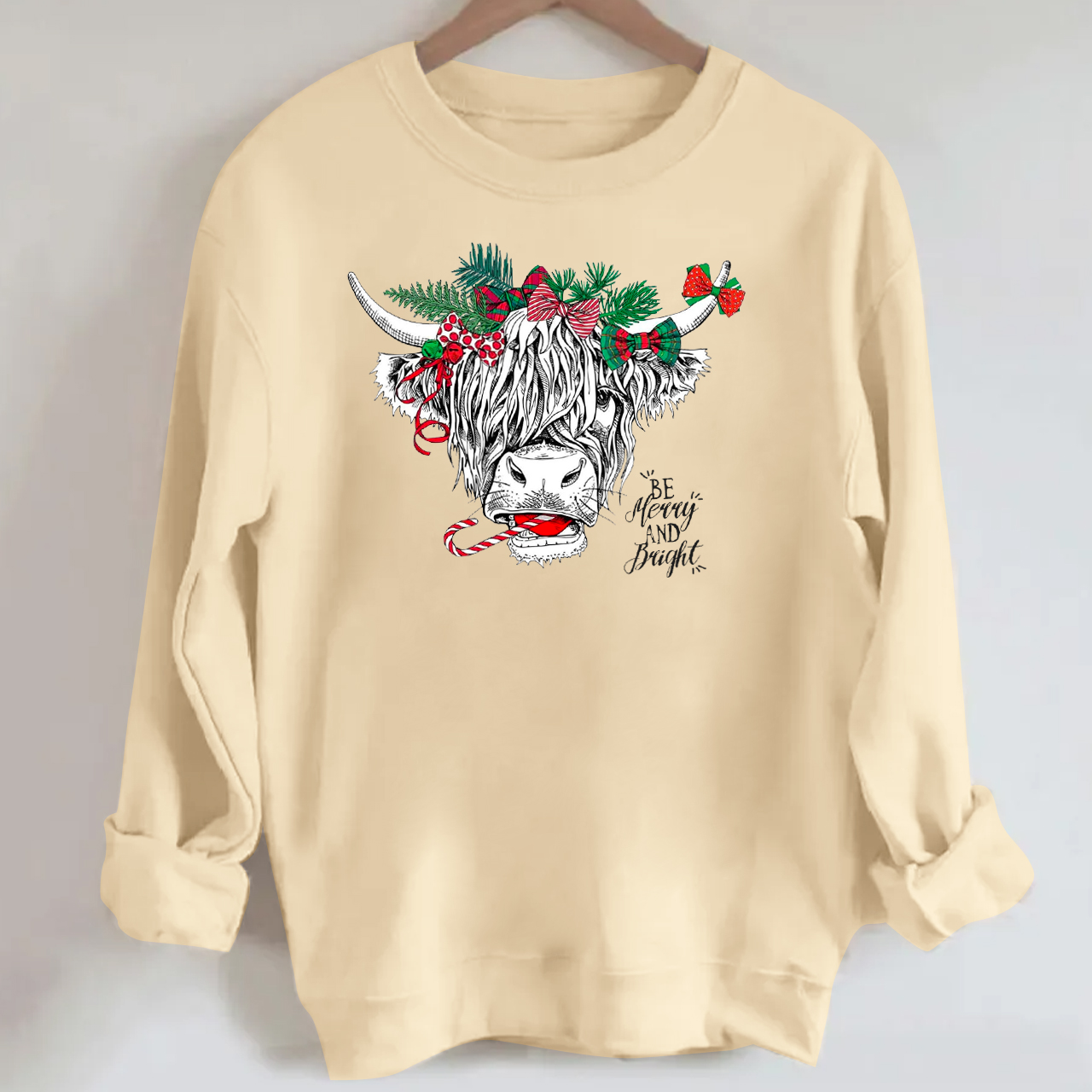 Highland Cow Farm Christmas Sweatshirt