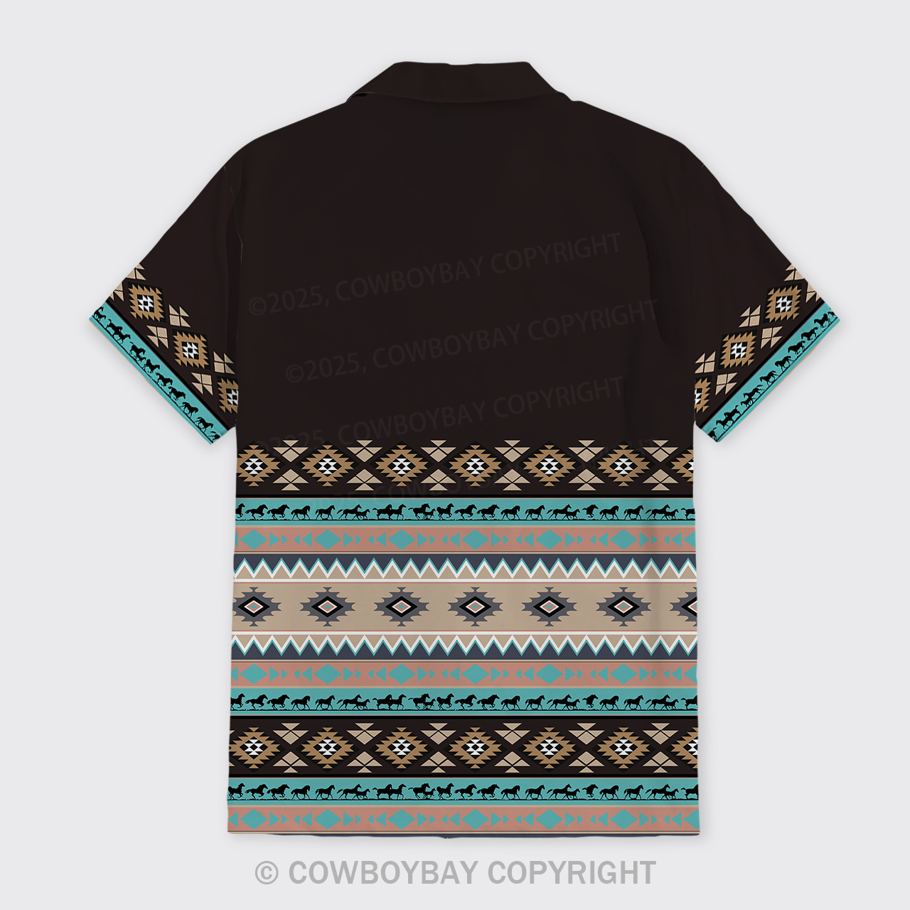 Aztec Pattern Design Button Up Shirts_1