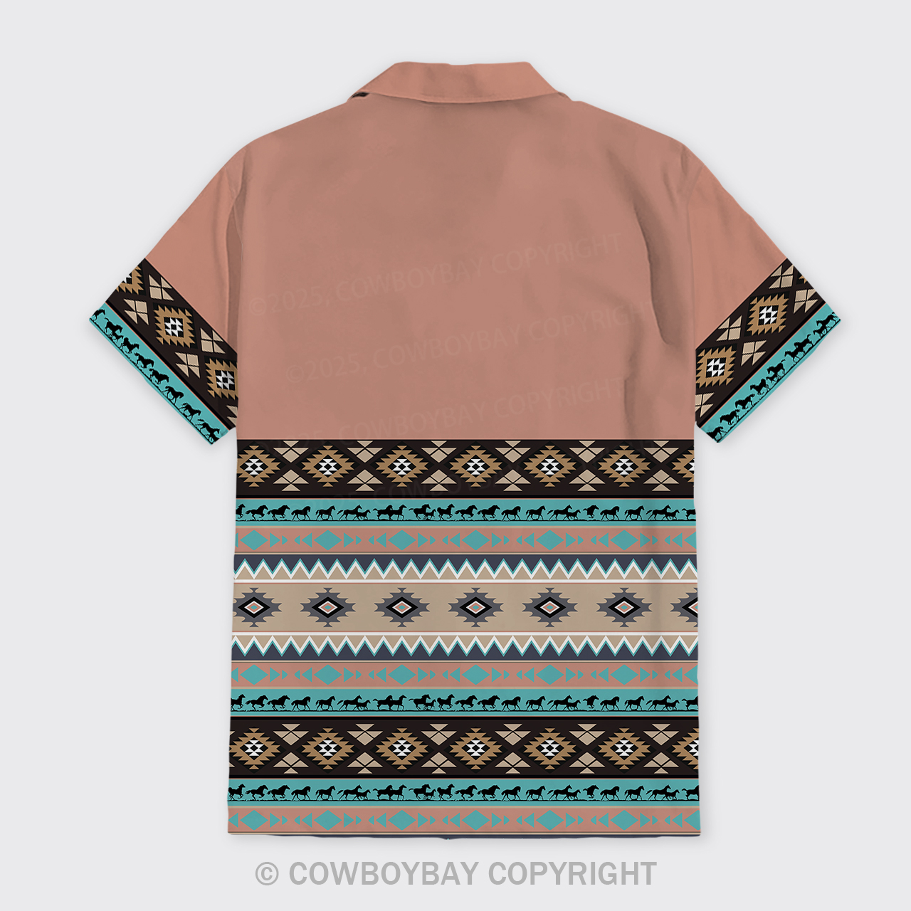 Aztec Pattern Design Button Up Shirts_2