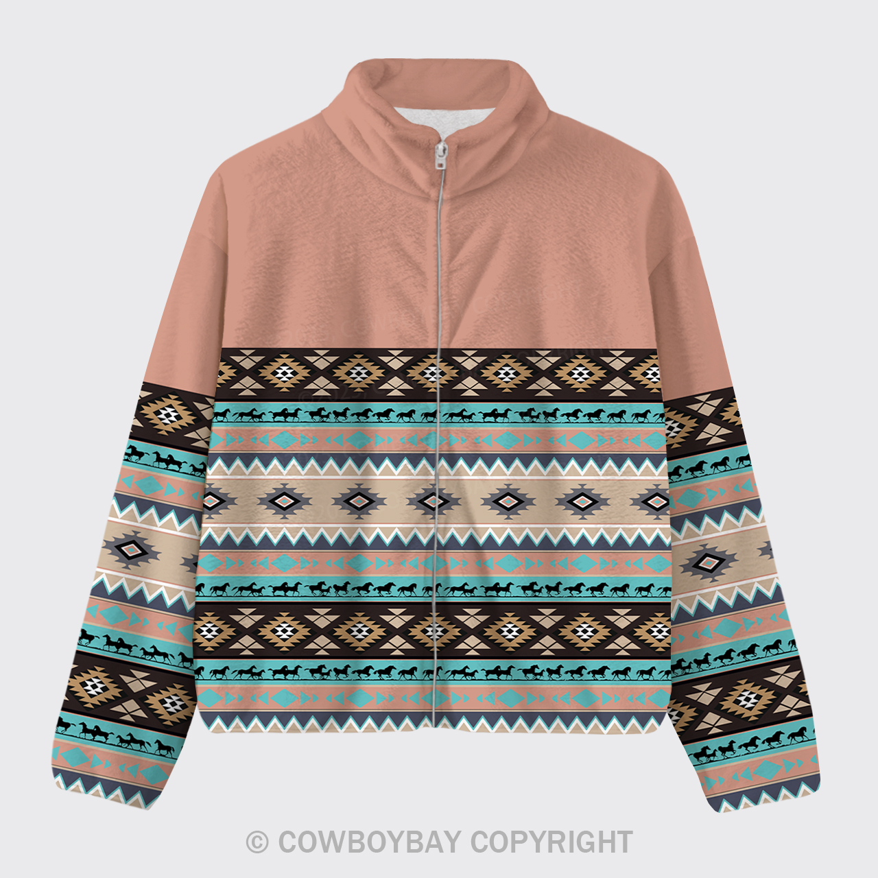 Aztec Pattern Design Fleece Jacket_2