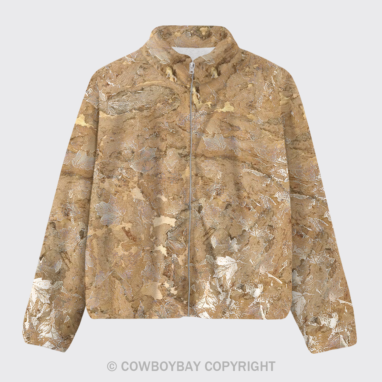 Natural Vegetation Printing Fleece Jacket