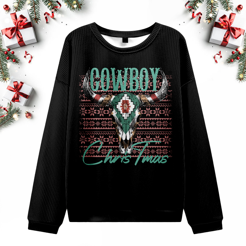 Cowboy Christmas Ugly Sweater