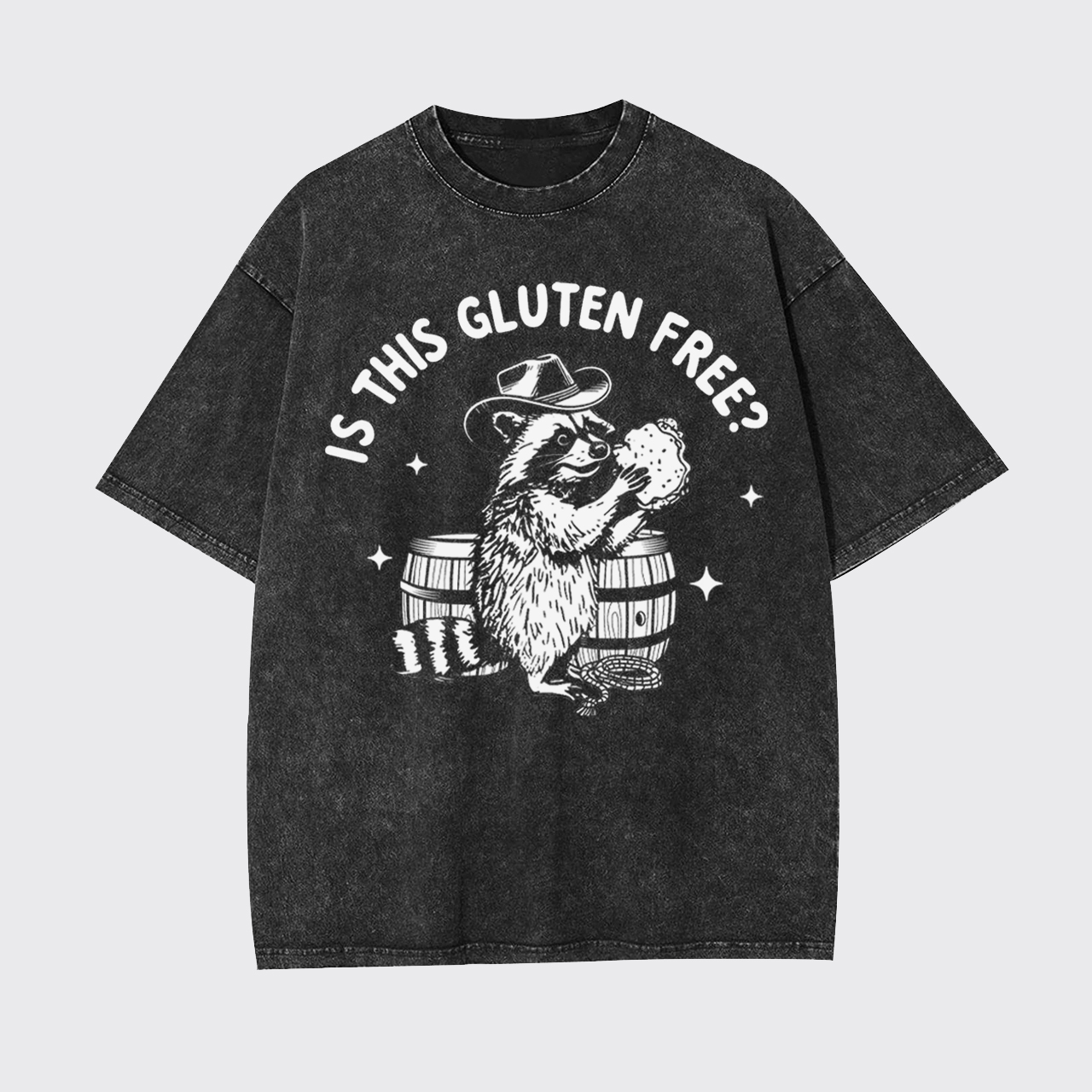 Gluten Free Raccoon Garment-dye Tees
