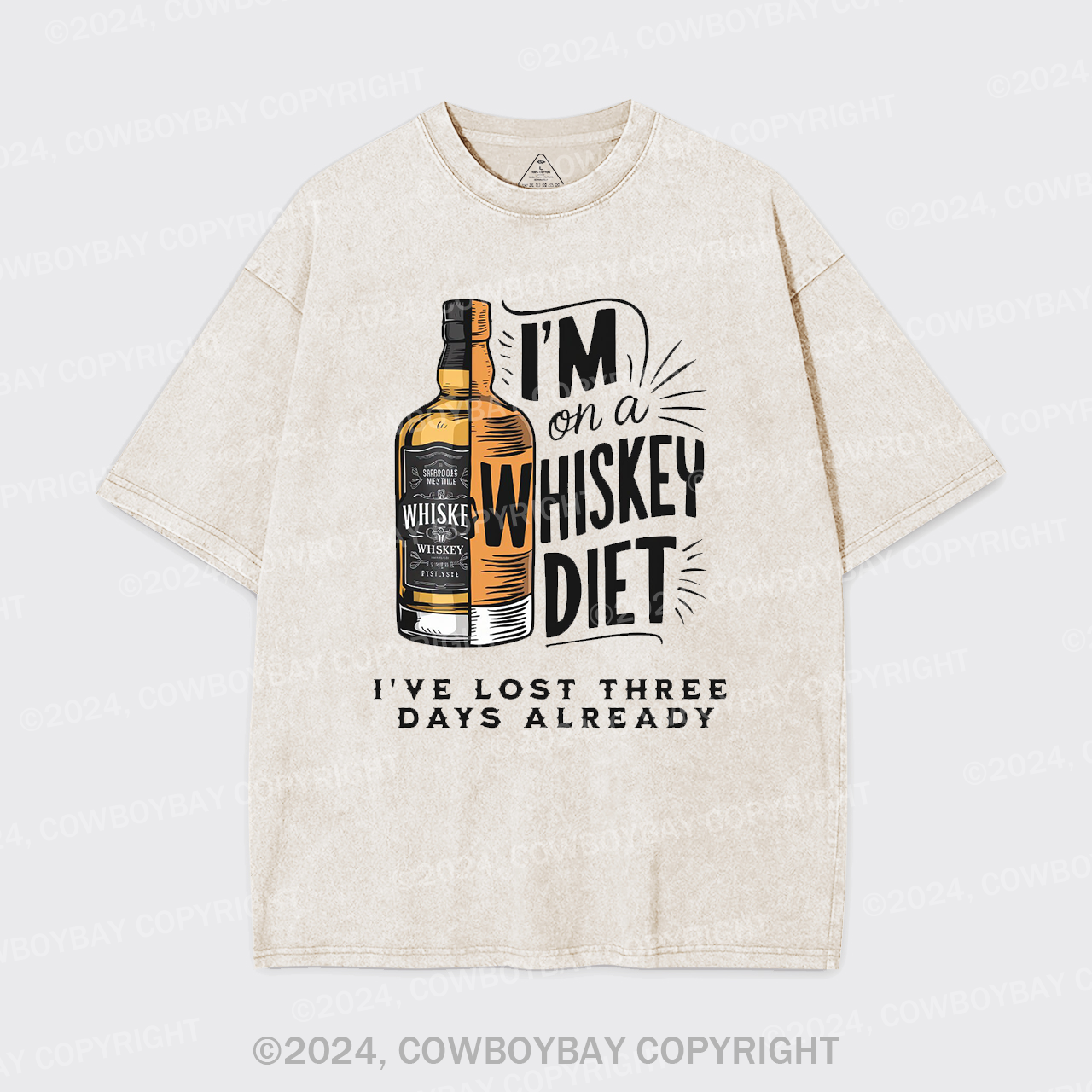 I'm On A Whiskey Diet Garment-dye Tees