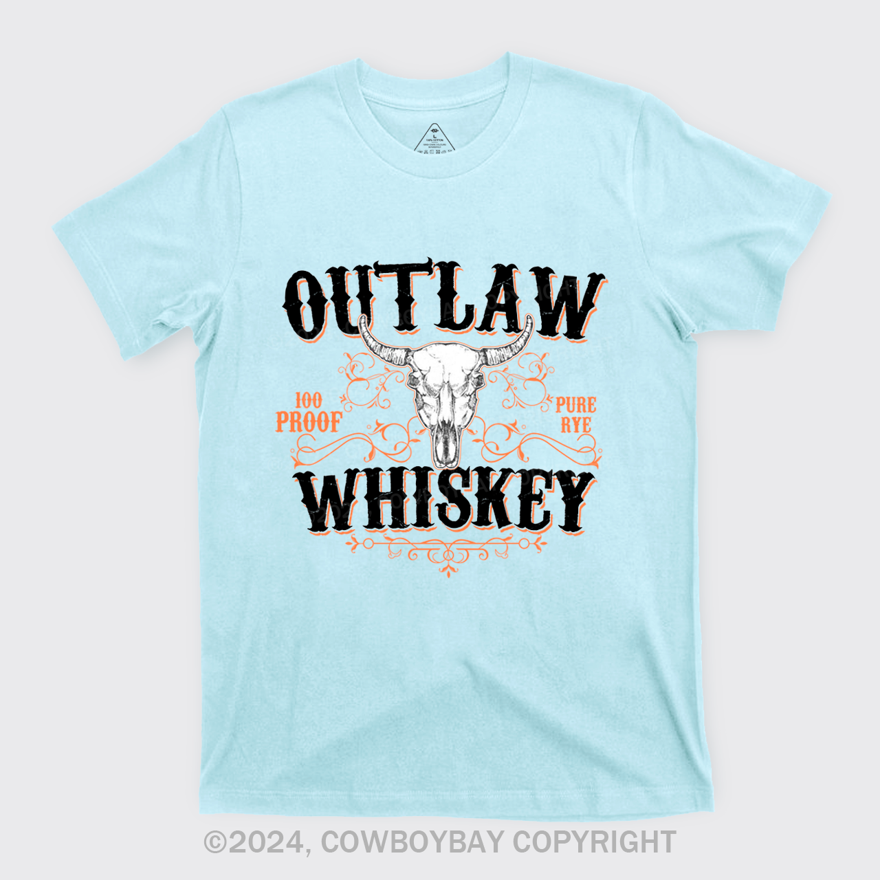 Outlaw Whiskey 100 Proof Pure Rye T-Shirts