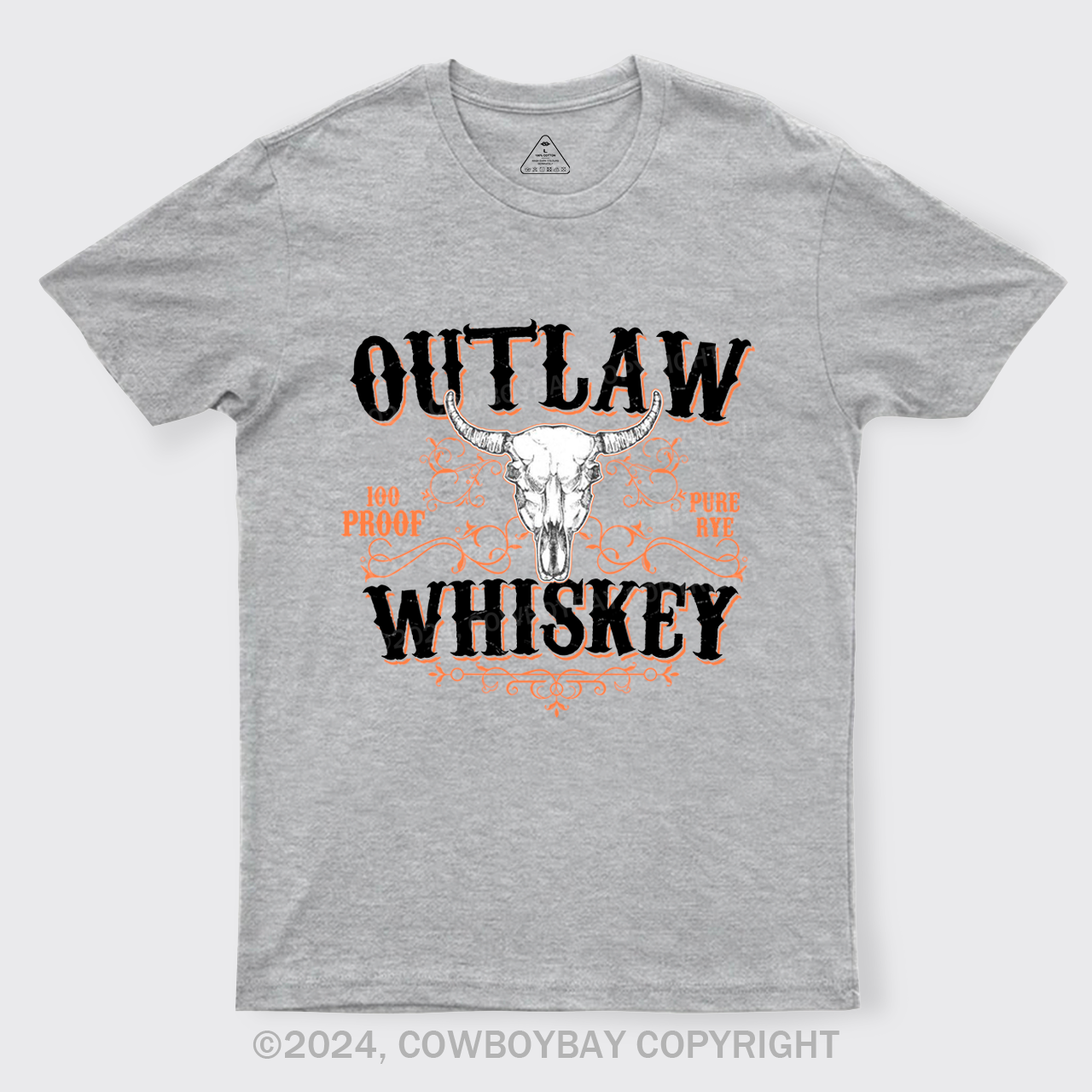 Outlaw Whiskey 100 Proof Pure Rye T-Shirts