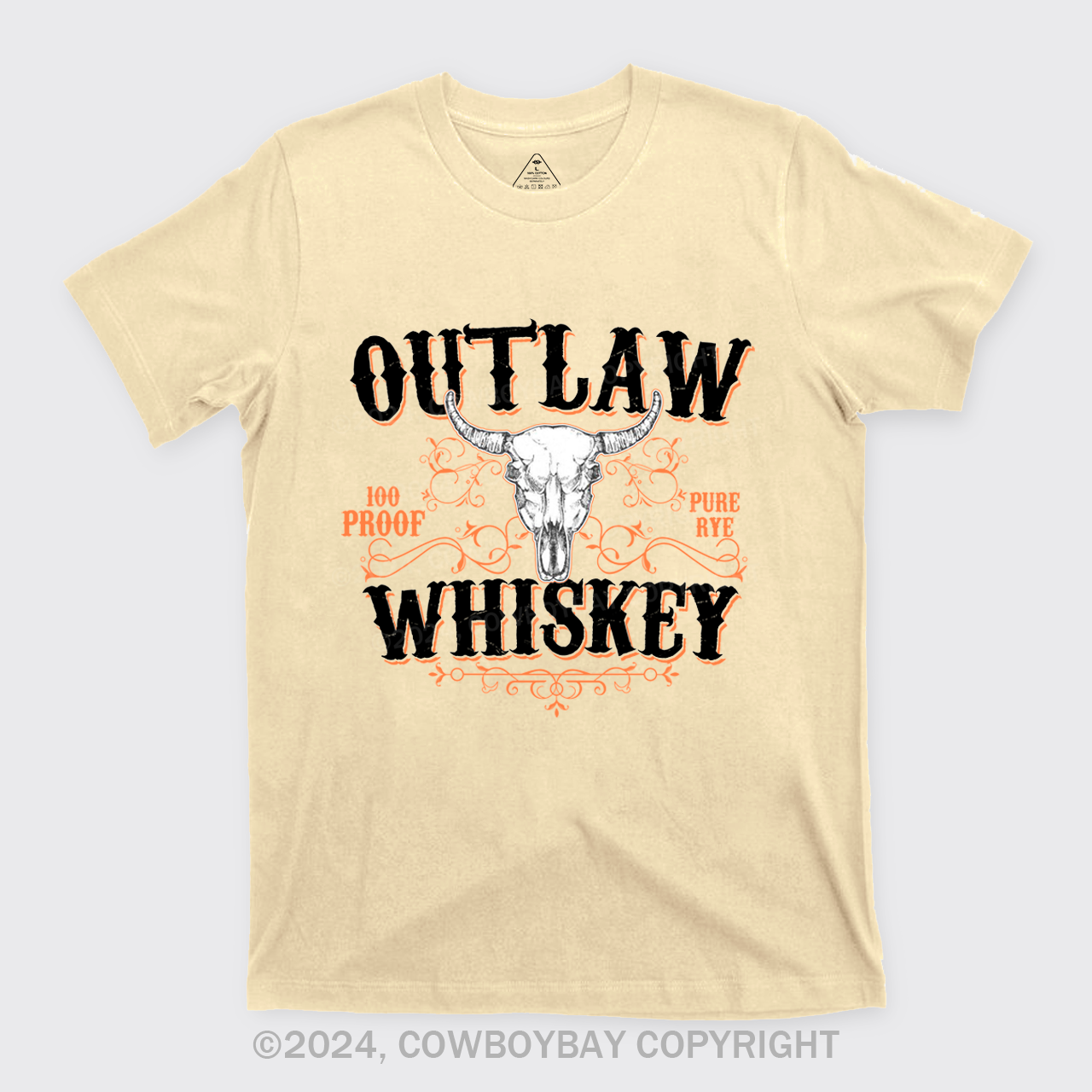 Outlaw Whiskey 100 Proof Pure Rye T-Shirts
