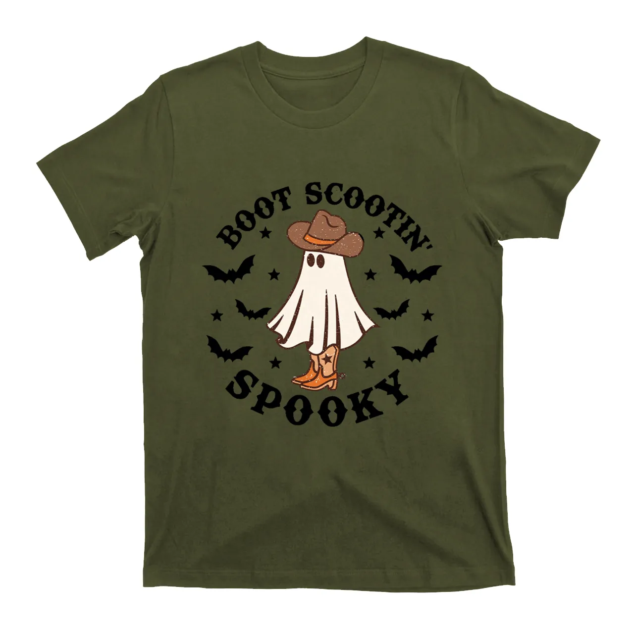 Western Halloween Boot Scootin Spooky T-shirt