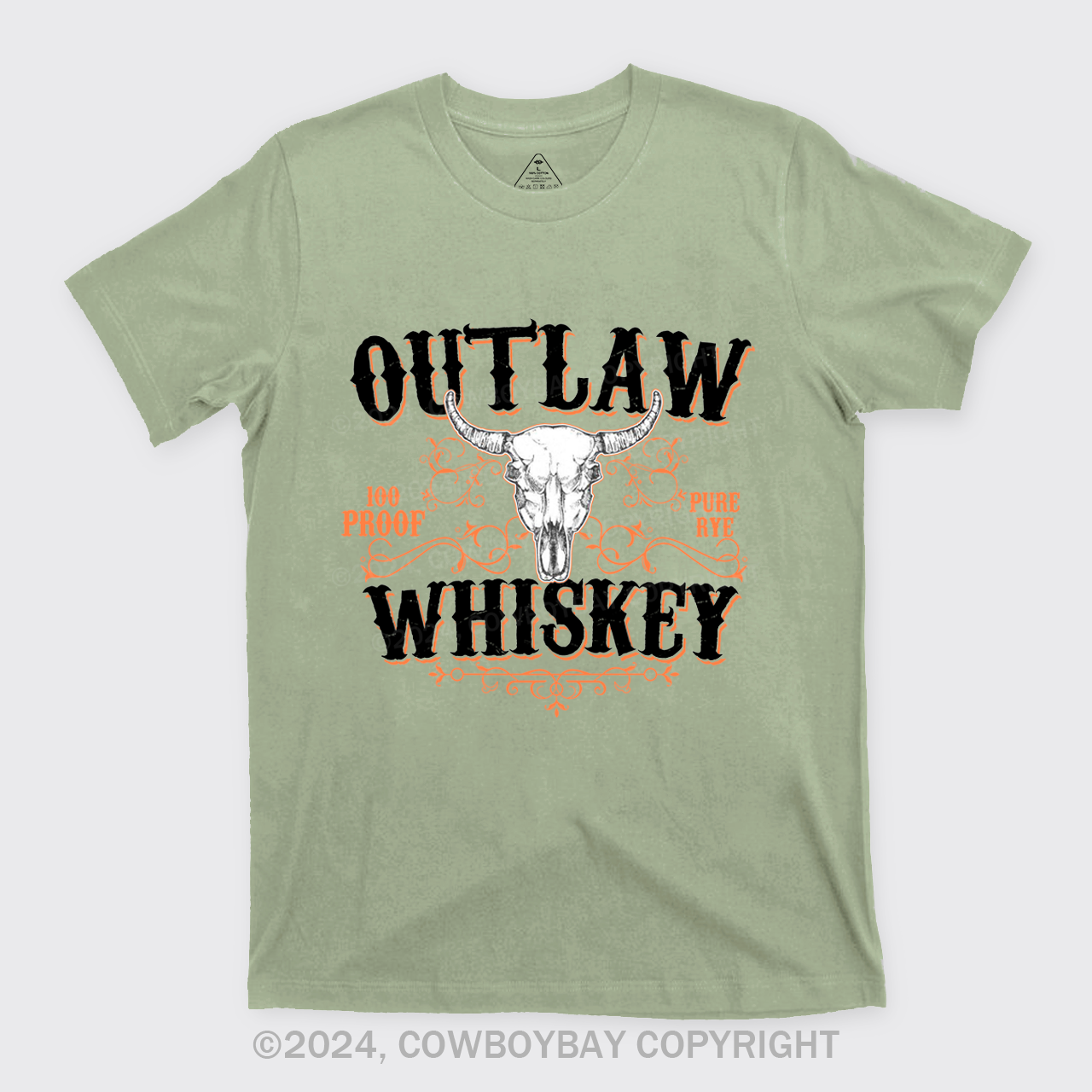 Outlaw Whiskey 100 Proof Pure Rye T-Shirts