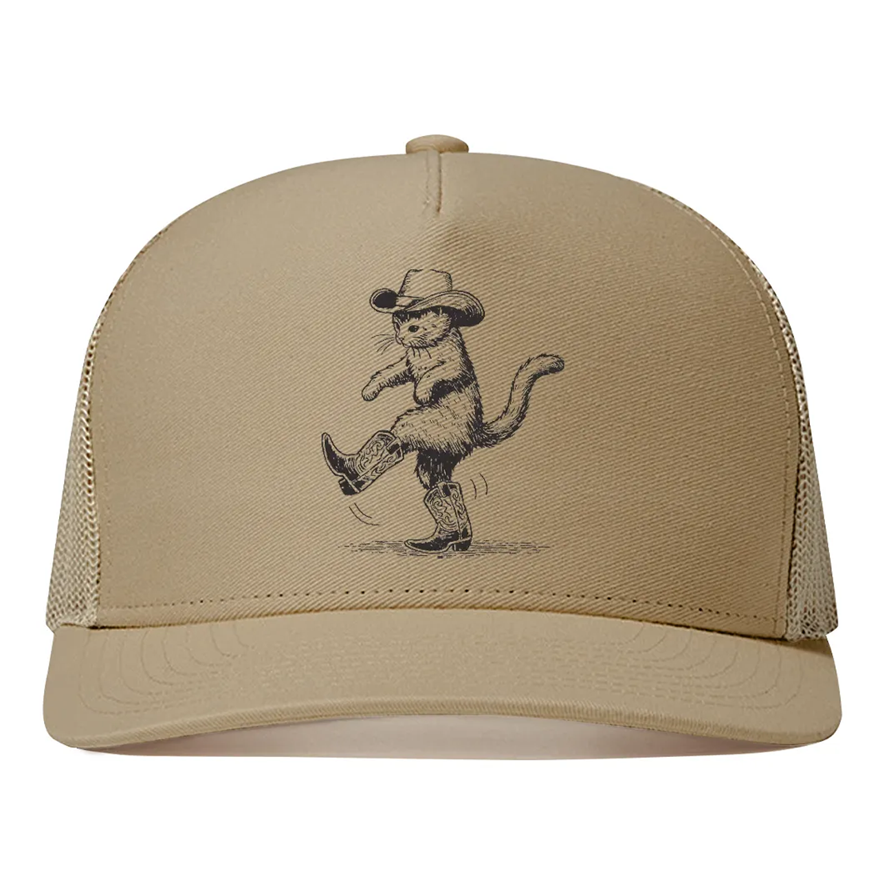 Cowboy Cat Looking for Fish Trucker Hat 