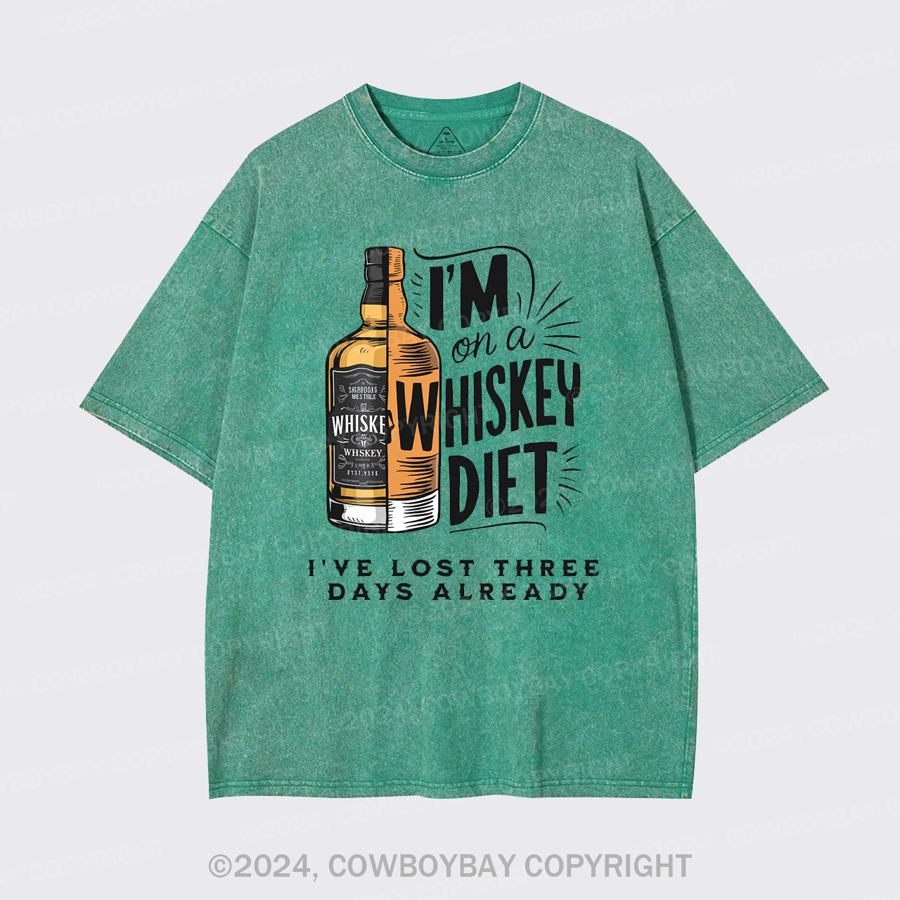 I'm On A Whiskey Diet Garment-dye Tees