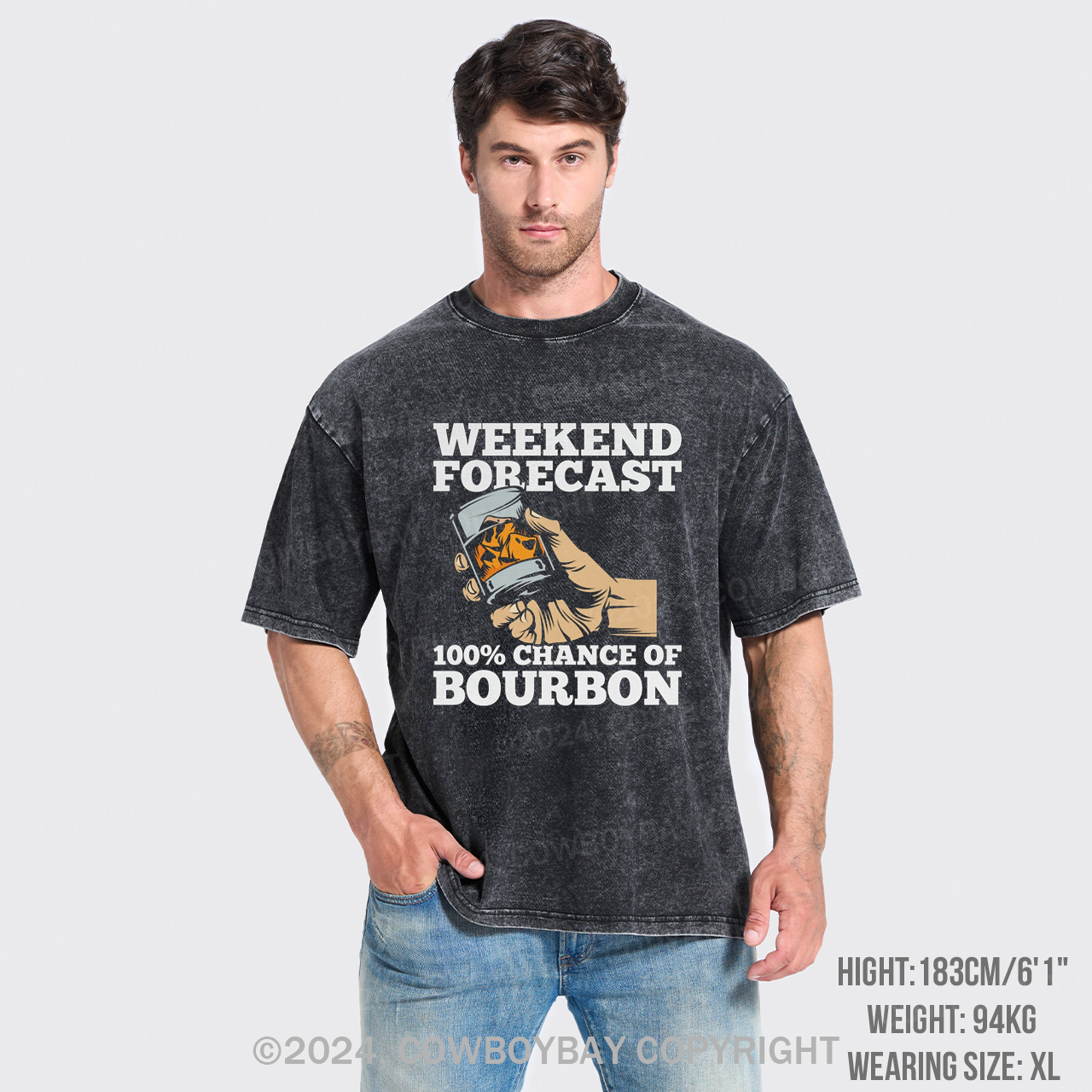 Bourbon Whiskey Garment-dye Tees
