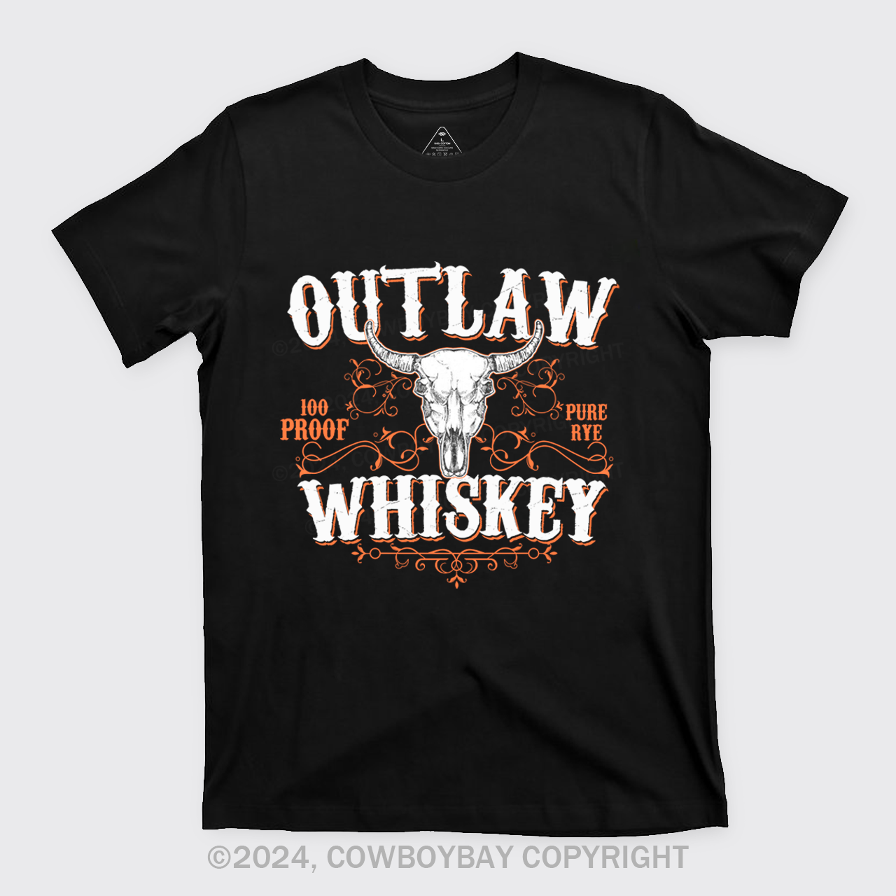 Outlaw Whiskey 100 Proof Pure Rye T-Shirts