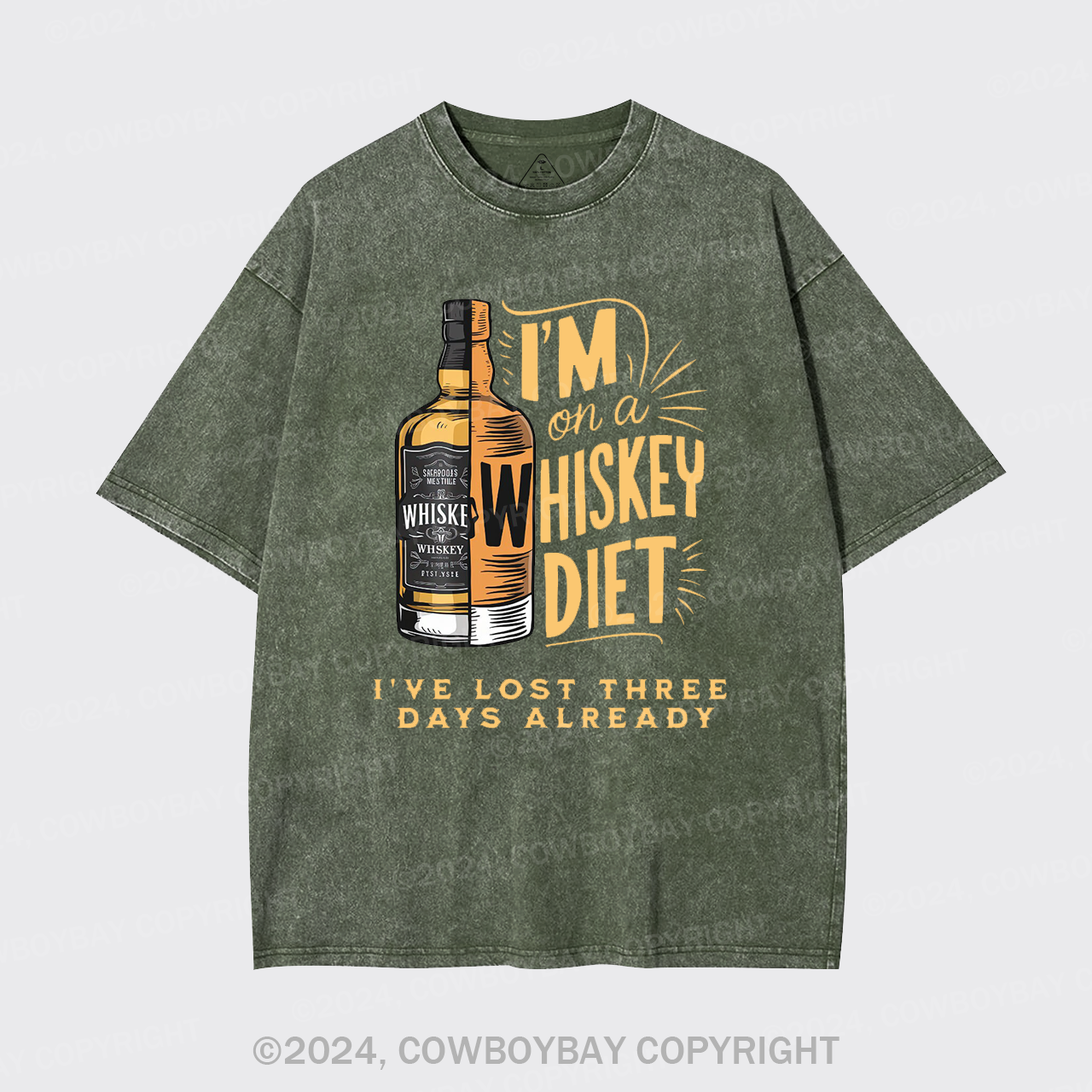 I'm On A Whiskey Diet Garment-dye Tees
