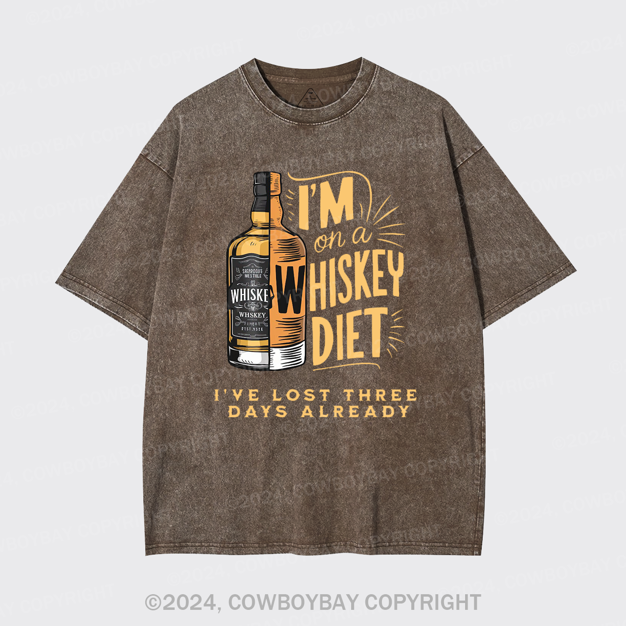 I'm On A Whiskey Diet Garment-dye Tees