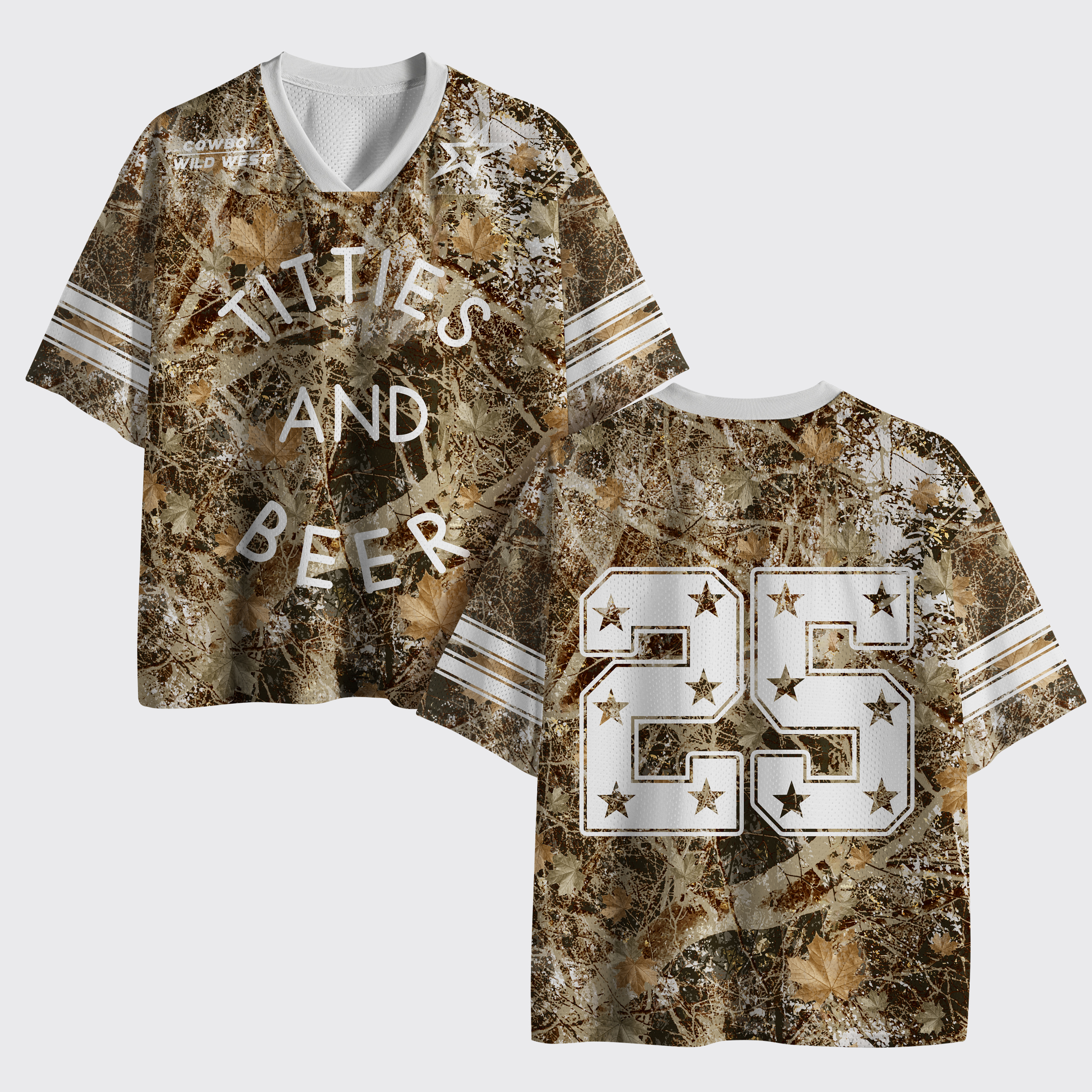 Personalized Country Music And Beer Camo Mesh Jersey