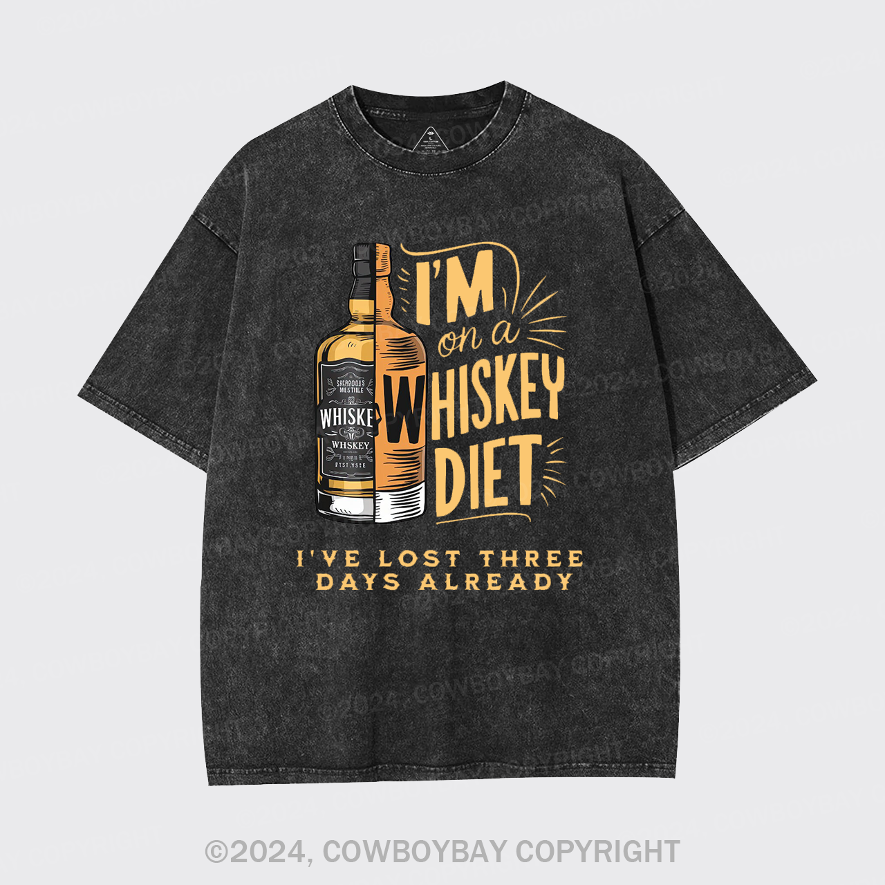 I'm On A Whiskey Diet Garment-dye Tees