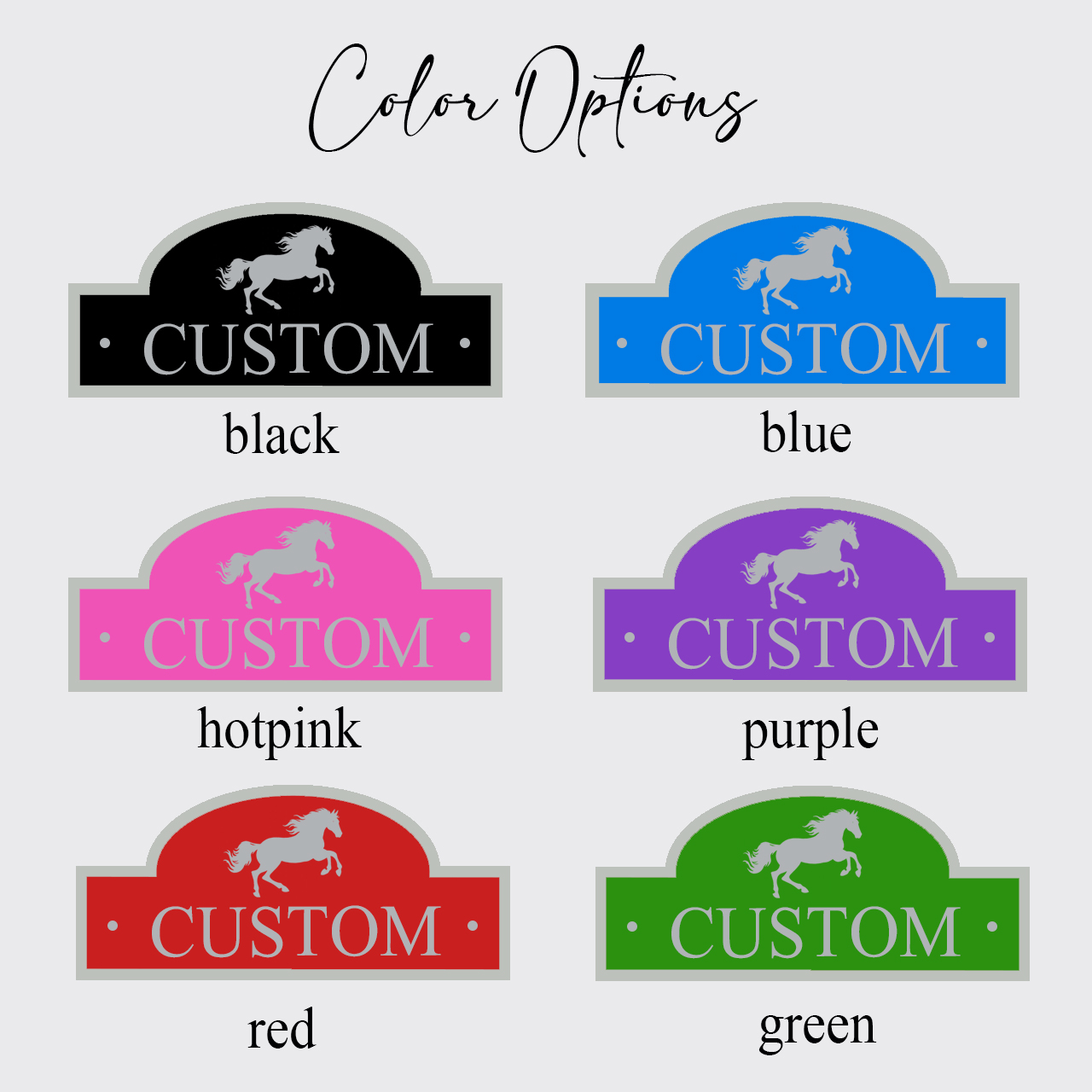 Personalised Stable Door Name Plate