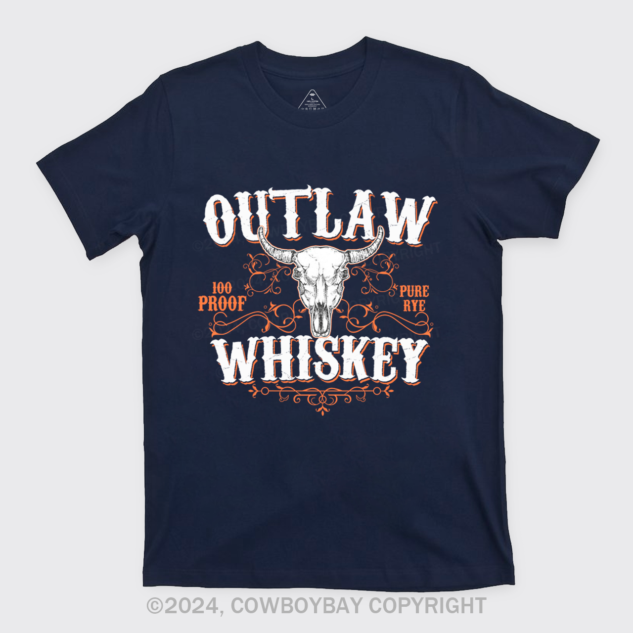 Outlaw Whiskey 100 Proof Pure Rye T-Shirts