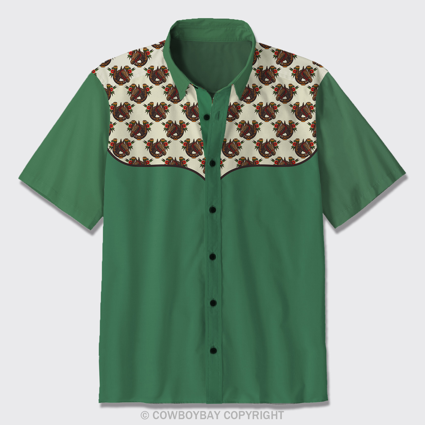 Horseshoe Cover Button Up Shirts