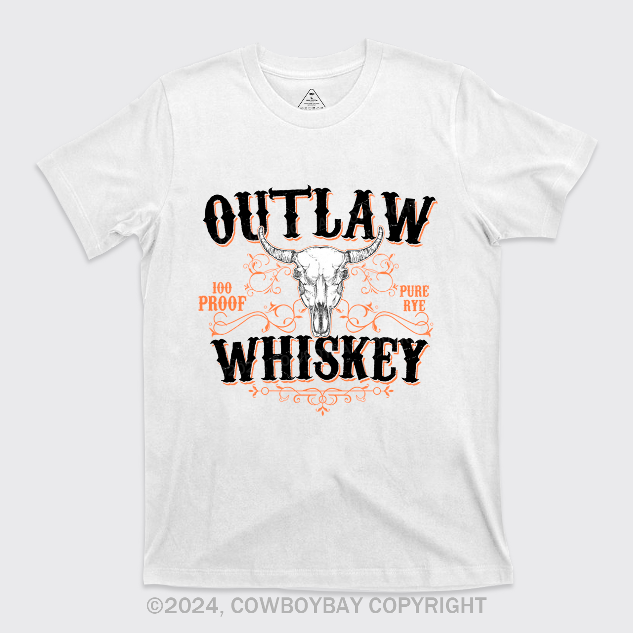 Outlaw Whiskey 100 Proof Pure Rye T-Shirts