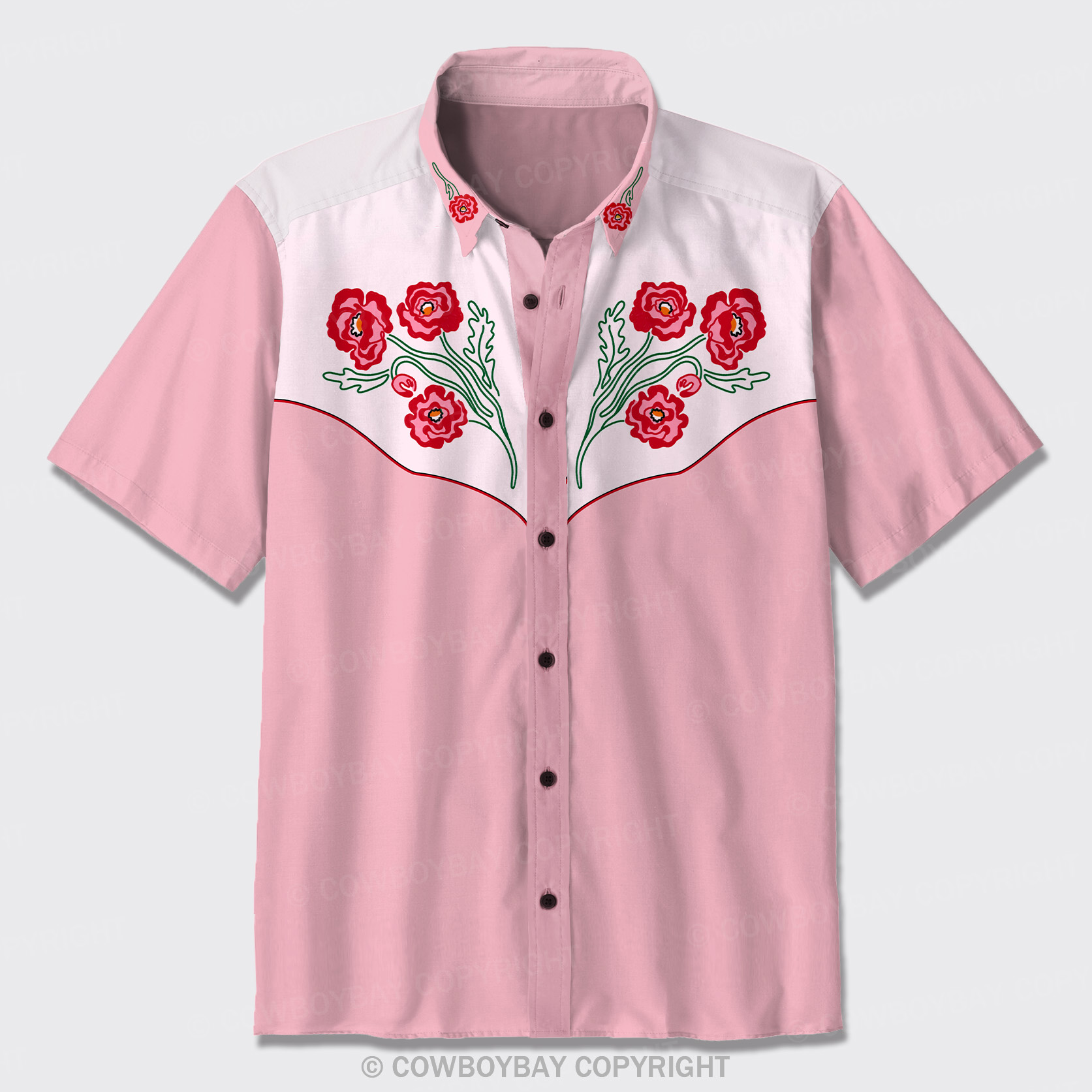 Wild Poppies Button Up Shirts