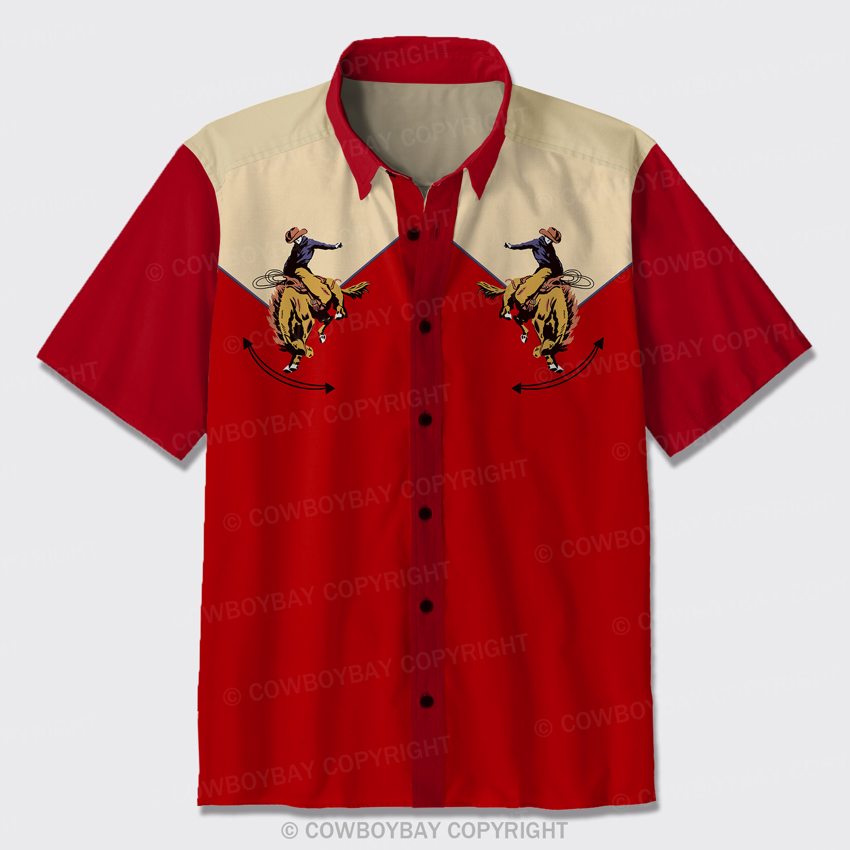 Riding Cowboy Button Up Shirts_1
