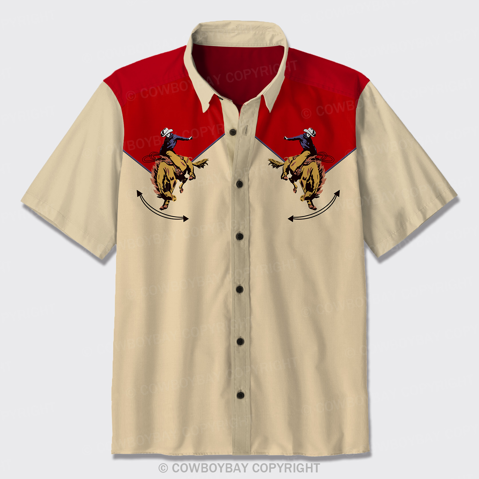 Riding Cowboy Button Up Shirts_2