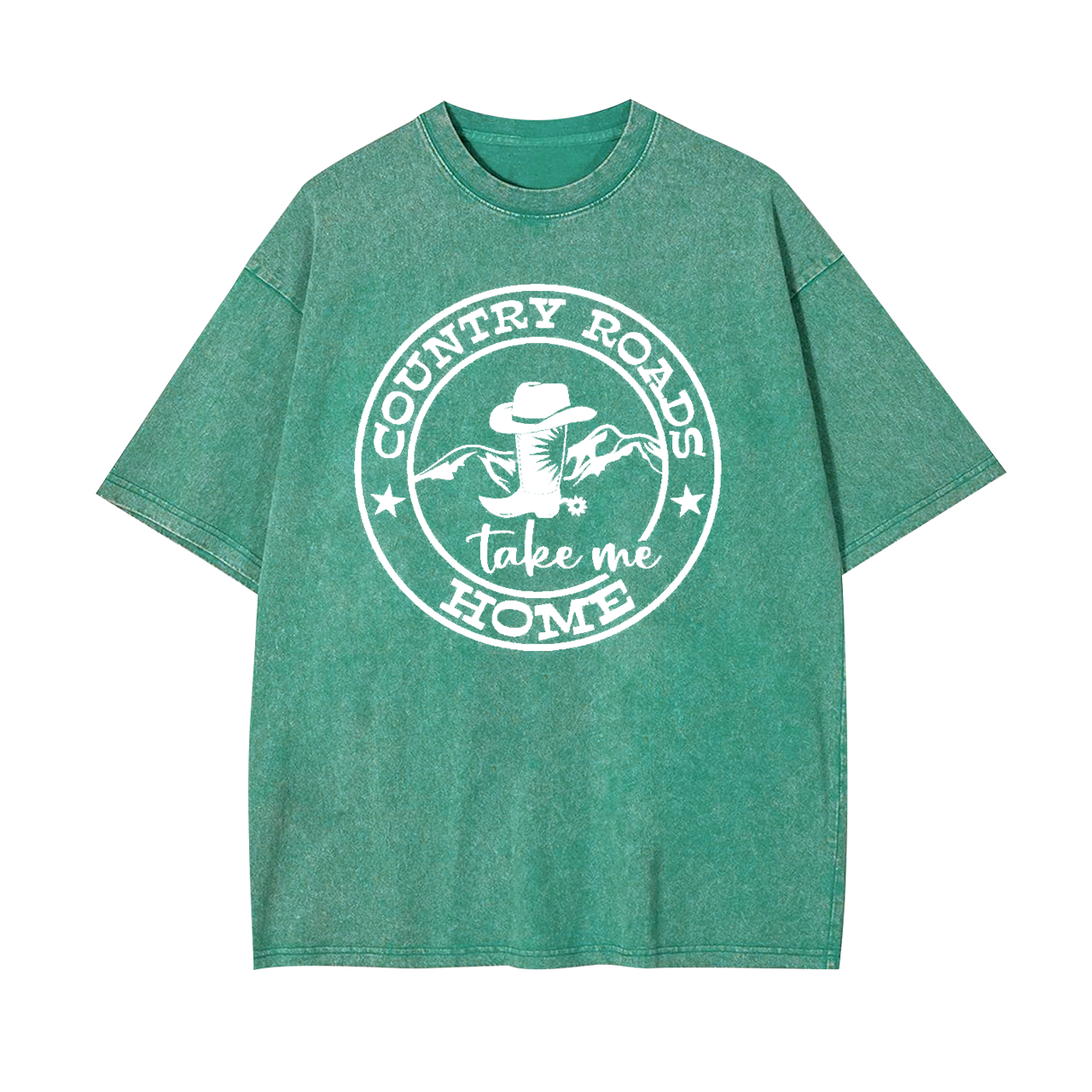 Country Roads Take Me Home Cowboy Garment-dye Tees