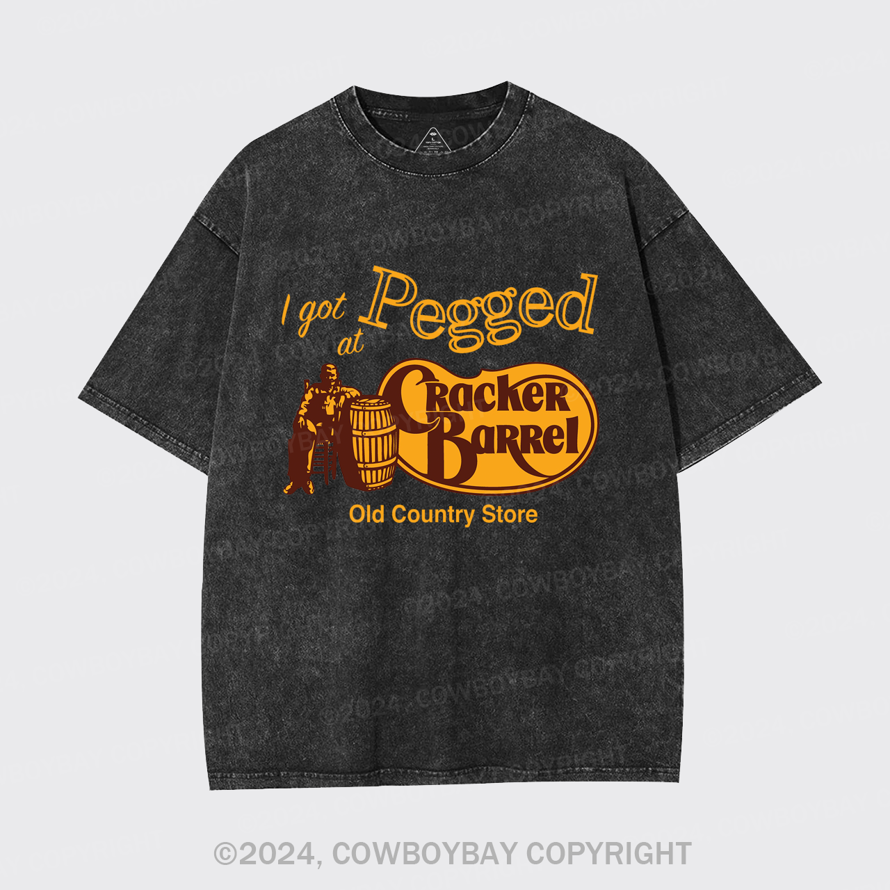 I Got Pegged at Cracker Barrel Old Country Store Garment-dye Tees